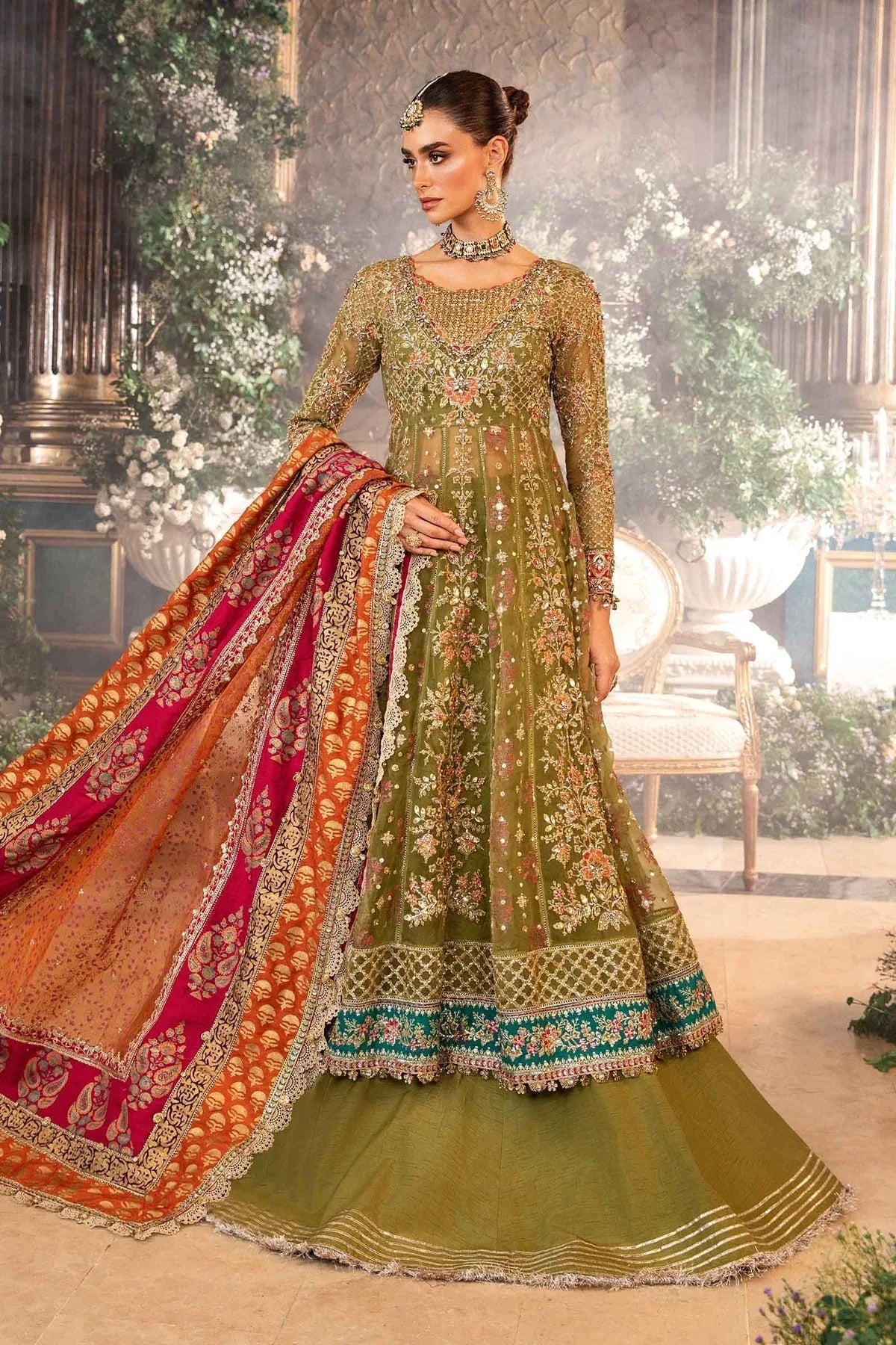 Maria B | Embroidered Formals 24 | Organza Suit | BD-2906 - Rang-e-Khaas