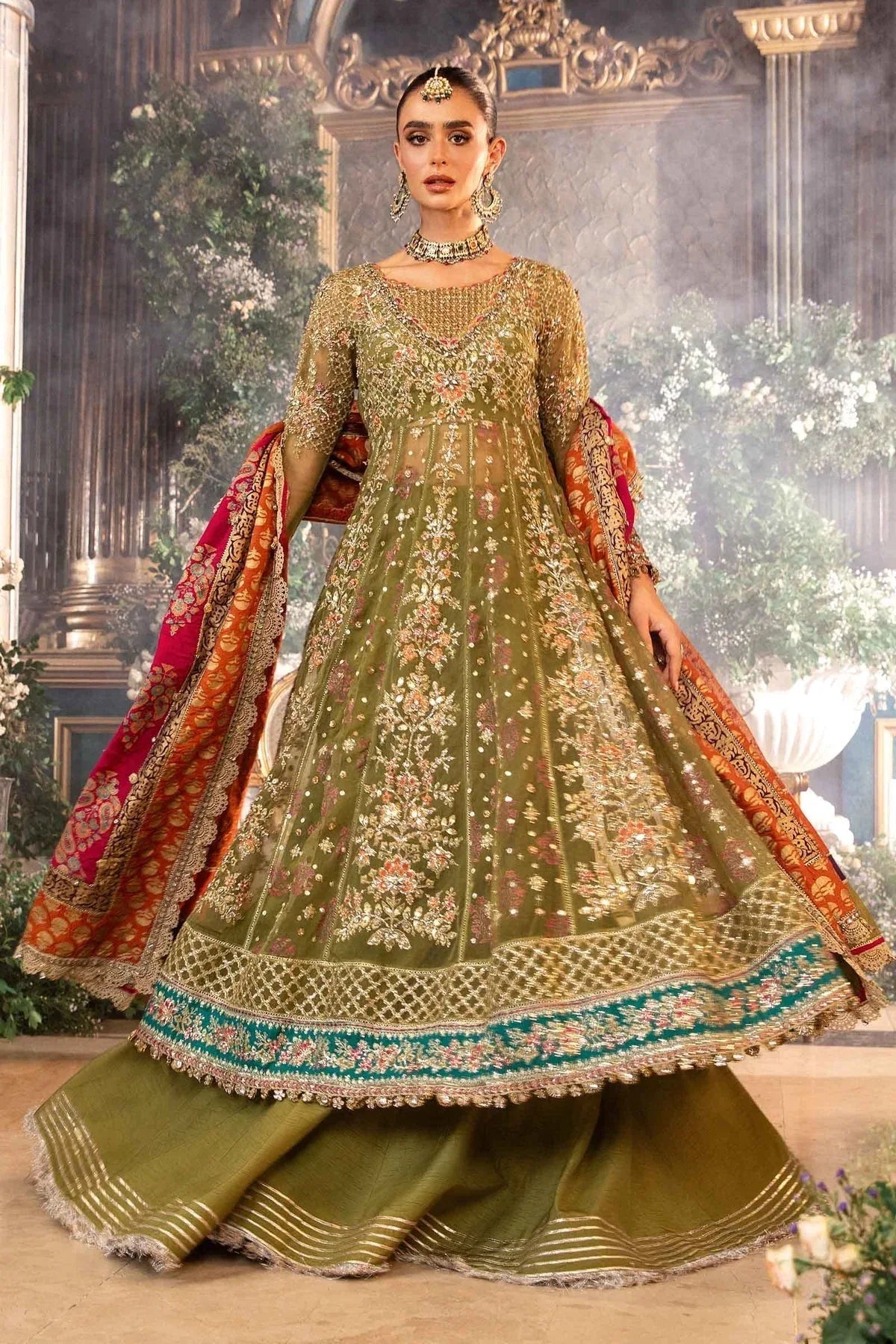 Maria B | Embroidered Formals 24 | Organza Suit | BD-2906 - Rang-e-Khaas