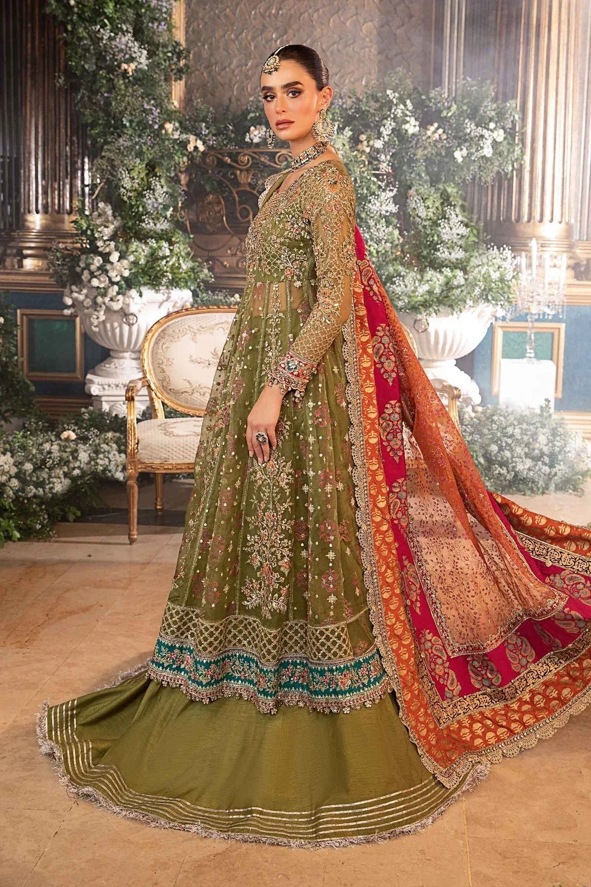 Maria B | Embroidered Formals 24 | Organza Suit | BD-2906 - Rang-e-Khaas