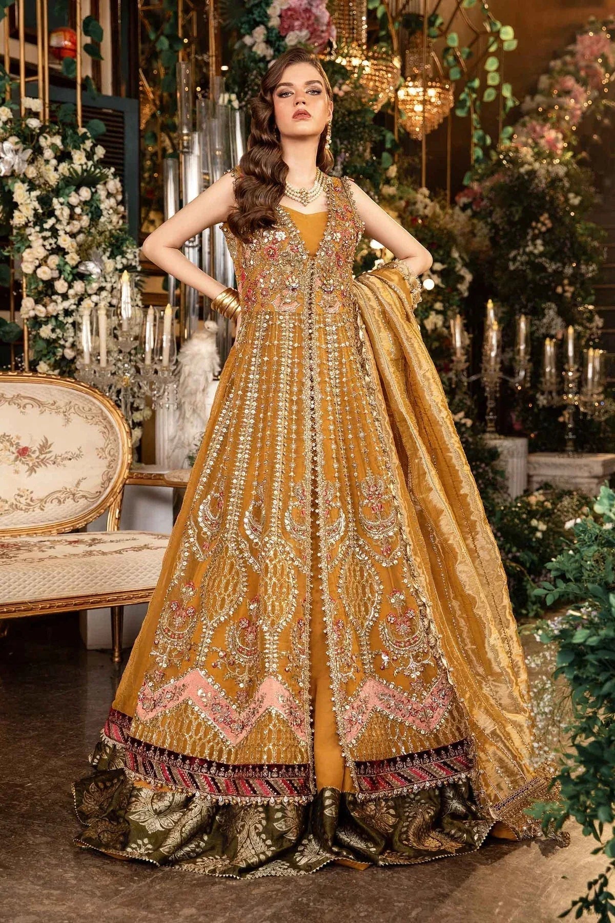 Maria B | Embroidered Formals 24 | Organza Suit | BD-2907 - Rang-e-Khaas