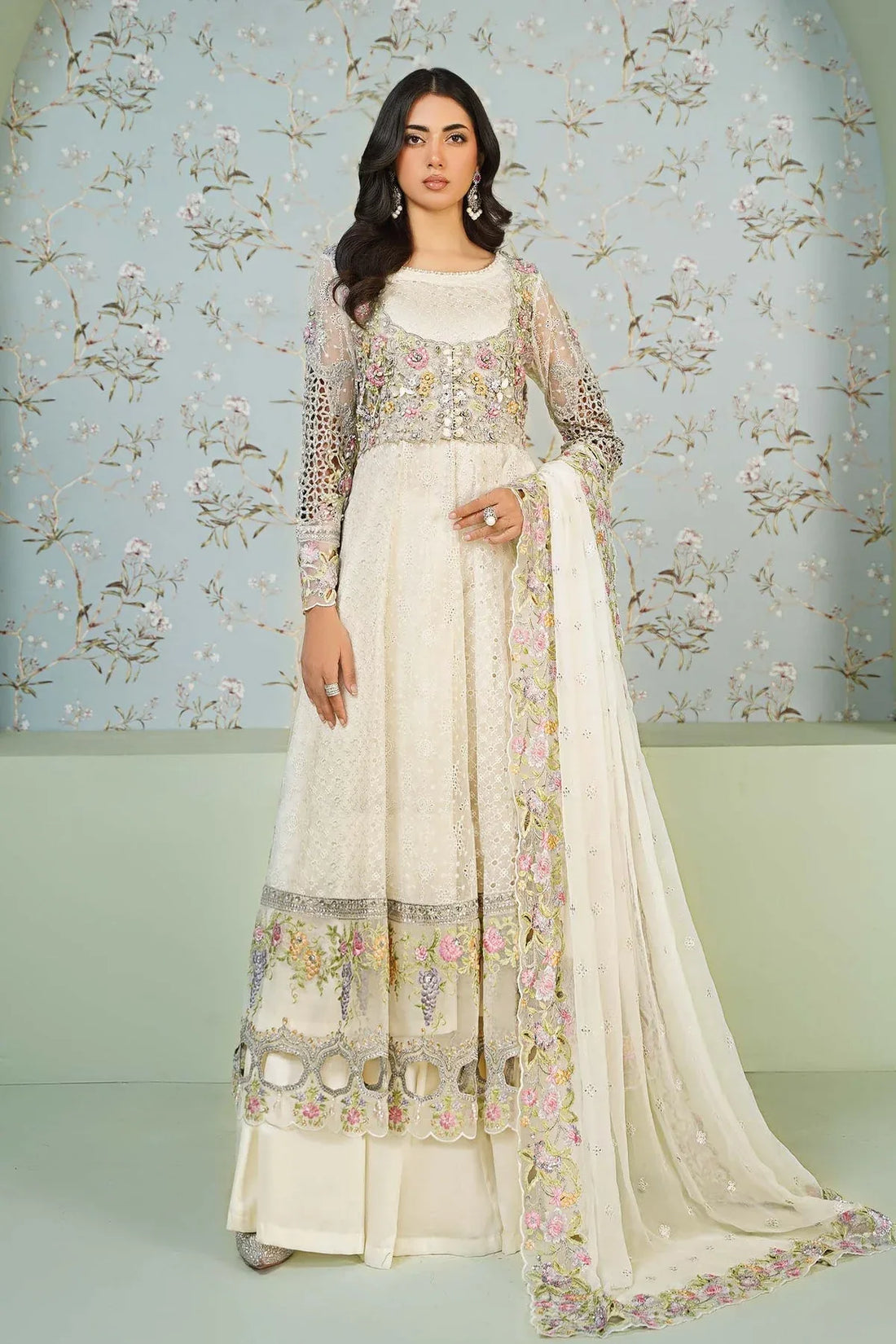 Maria B | Formal Wears | Organza Suit SF-EA24-16 - Rang-e-Khaas