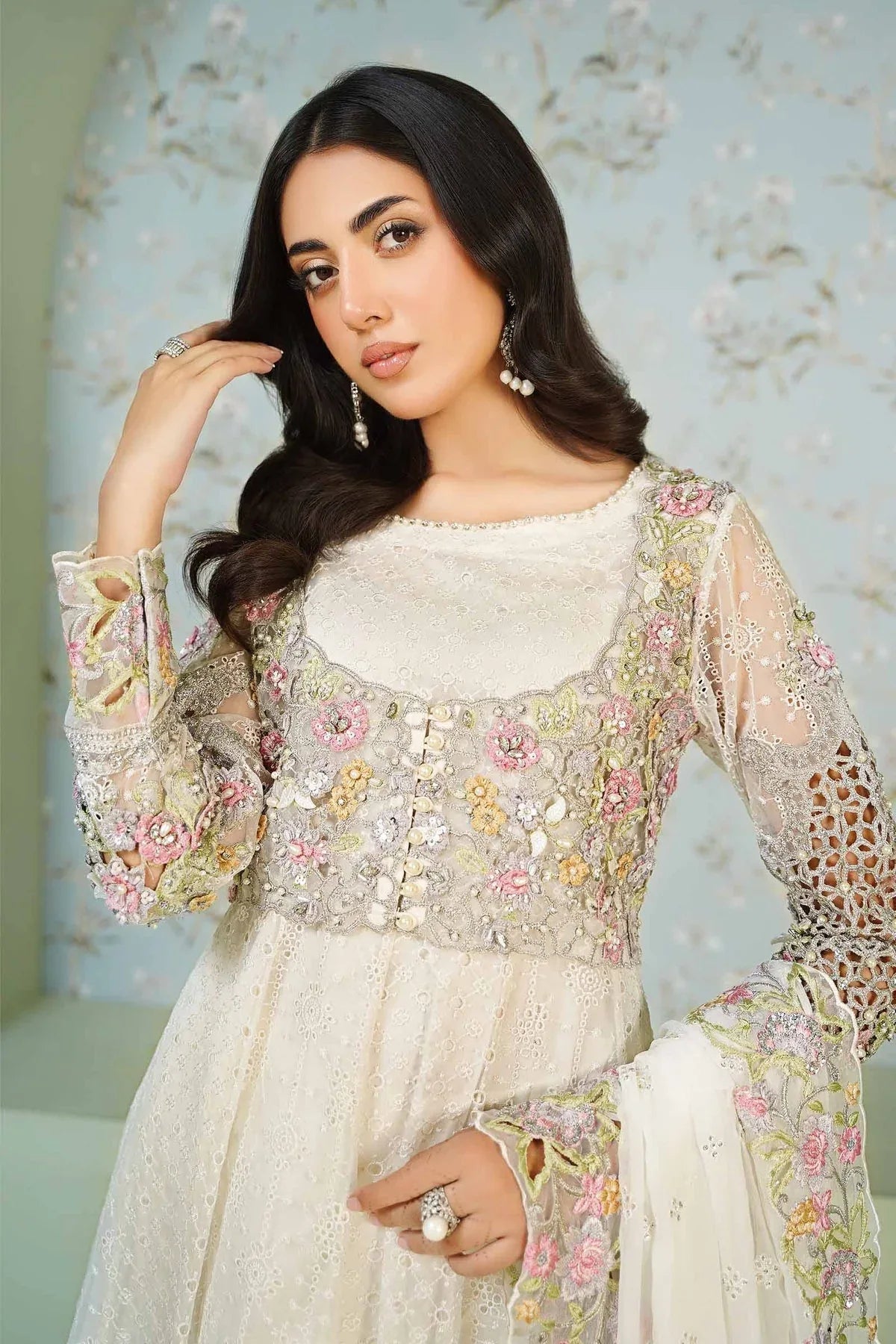 Maria B | Formal Wears | Organza Suit SF-EA24-16 - Rang-e-Khaas