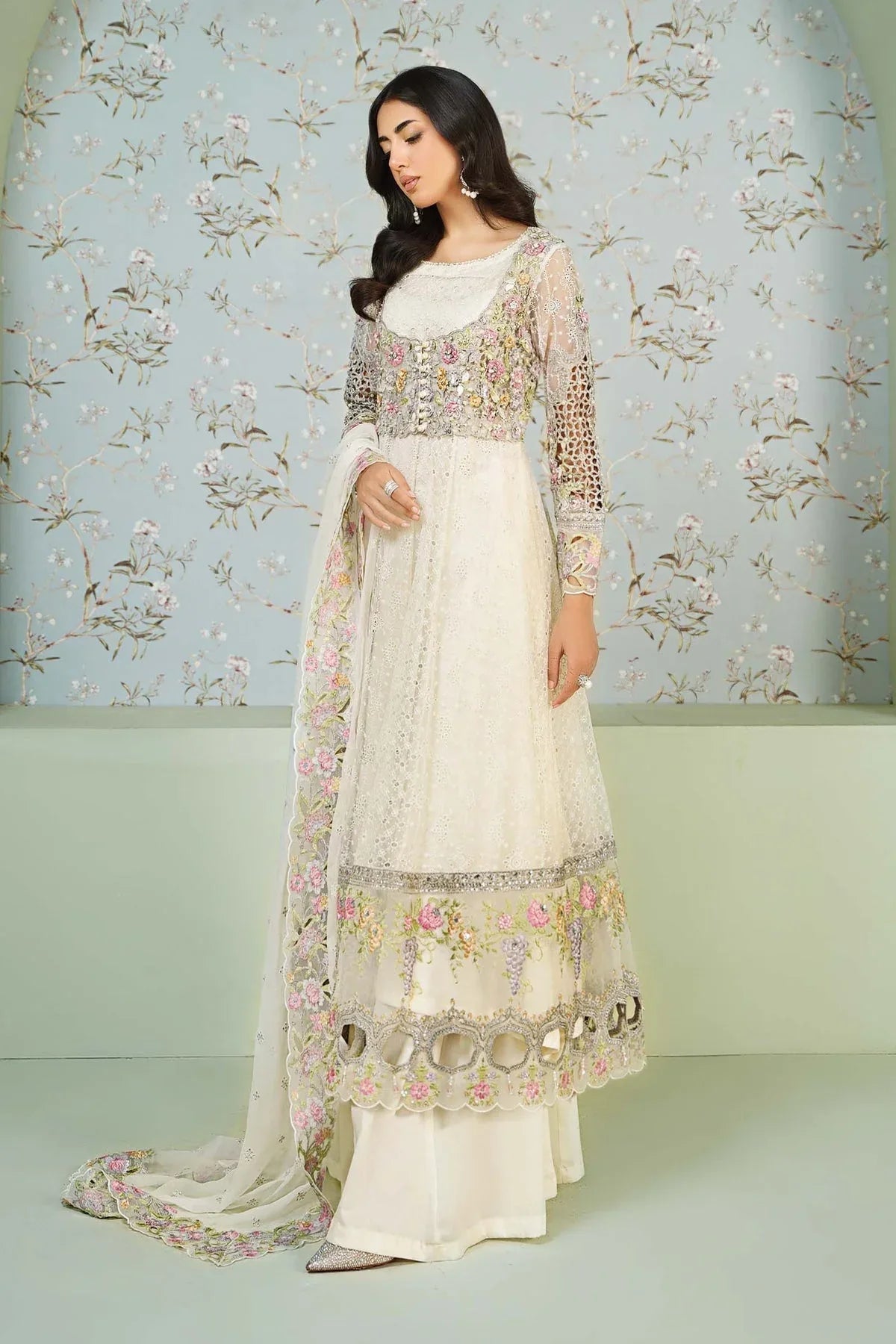 Maria B | Formal Wears | Organza Suit SF-EA24-16 - Rang-e-Khaas