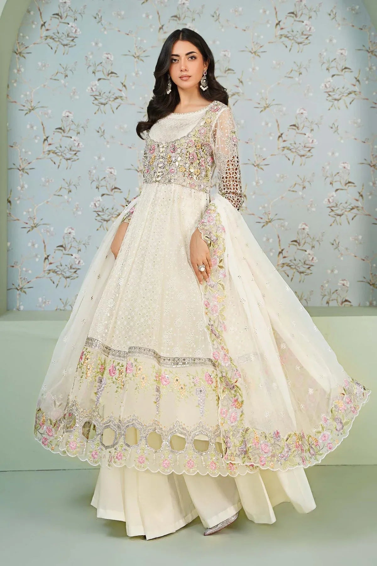 Maria B | Formal Wears | Organza Suit SF-EA24-16 - Rang-e-Khaas