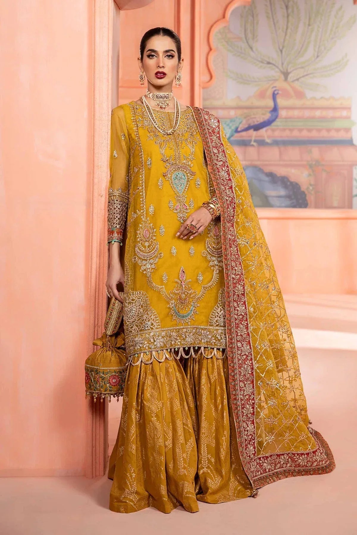 Maria B | Formal Wears | Organza Suit SF-EA24-28 - Rang-e-Khaas