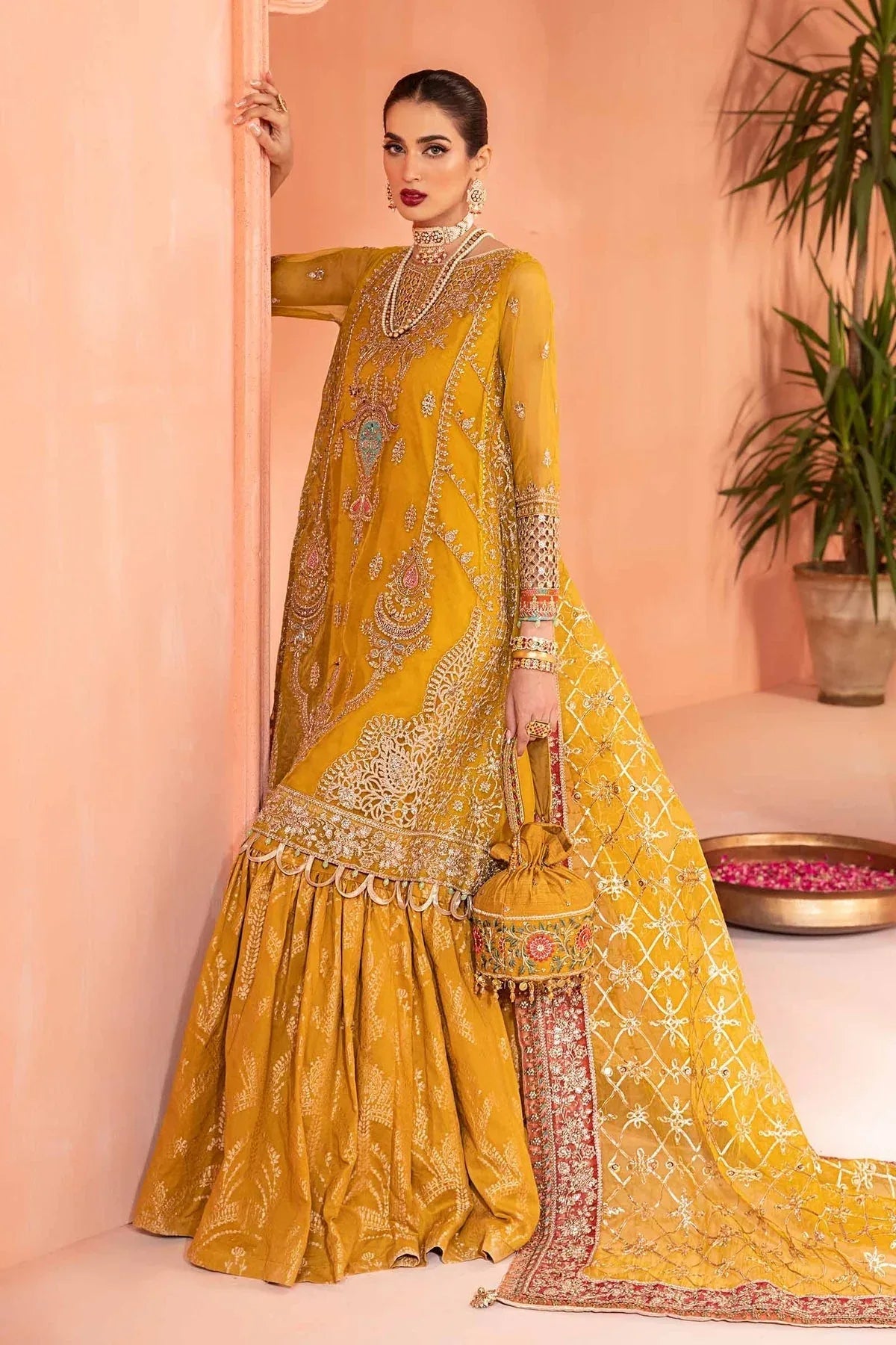 Maria B | Formal Wears | Organza Suit SF-EA24-28 - Rang-e-Khaas