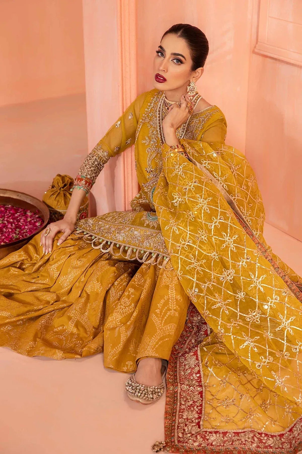 Maria B | Formal Wears | Organza Suit SF-EA24-28 - Rang-e-Khaas