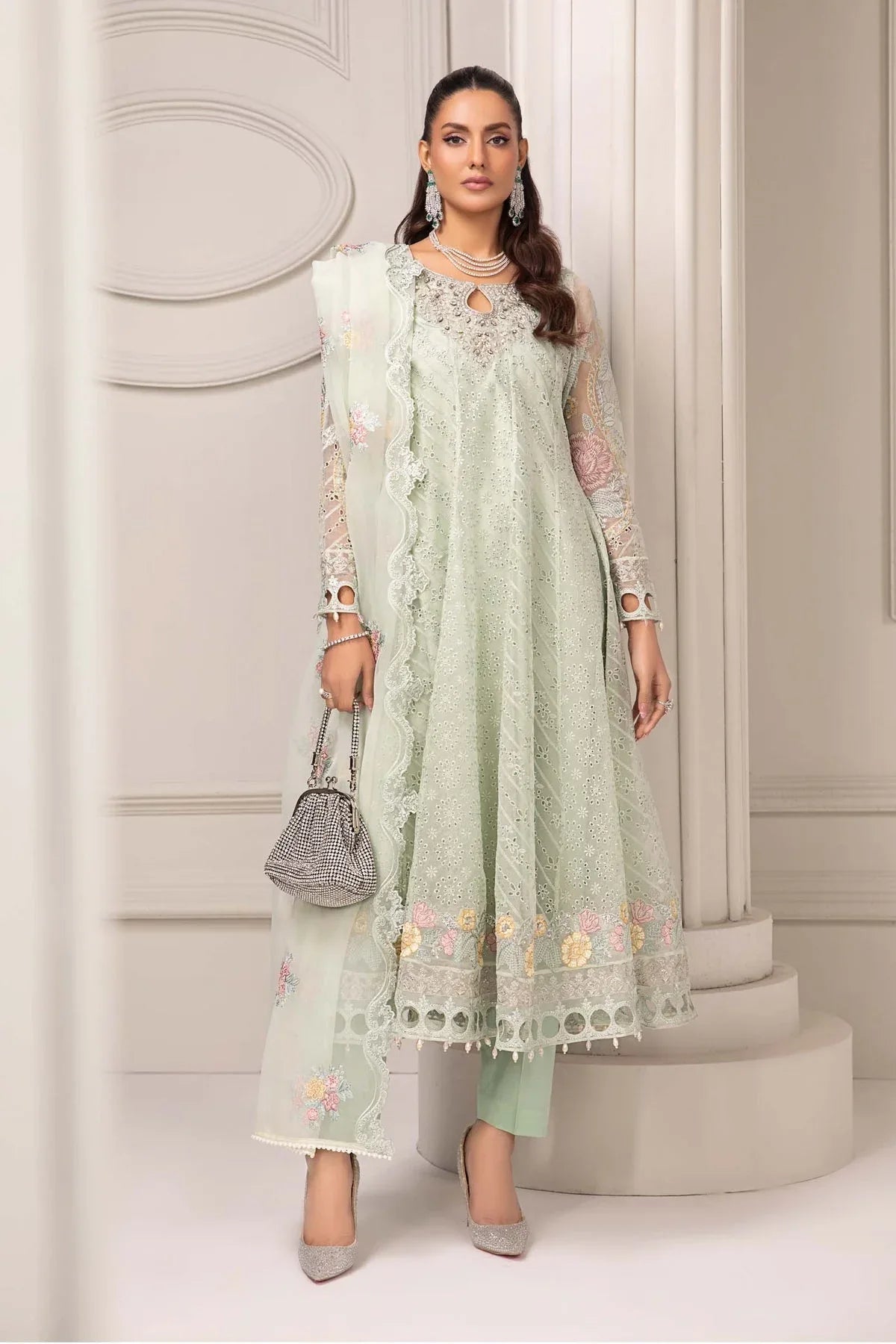 Maria B | Formal Wears | Organza Suit SF-EF24-03 - Rang-e-Khaas