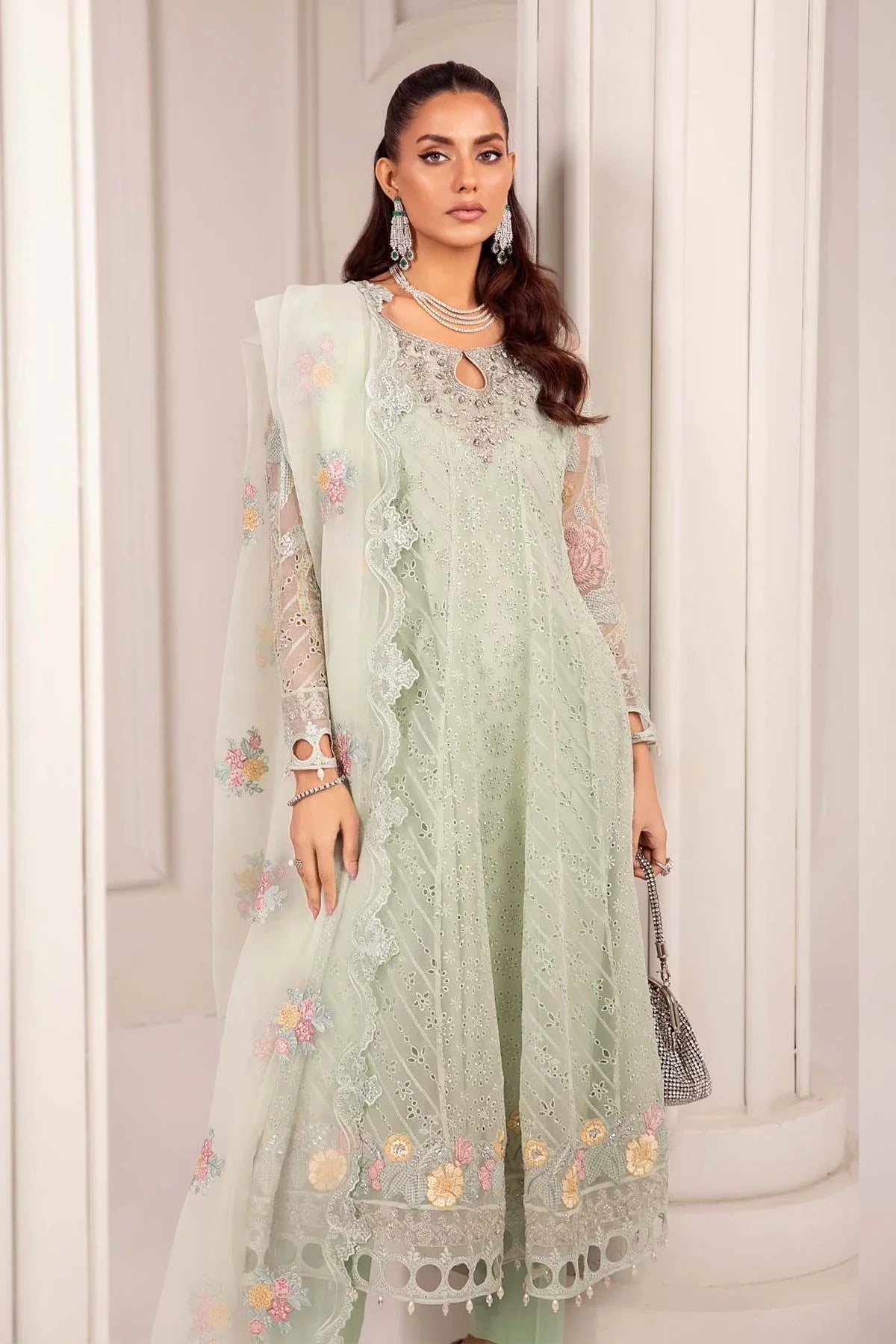 Maria B | Formal Wears | Organza Suit SF-EF24-03 - Rang-e-Khaas
