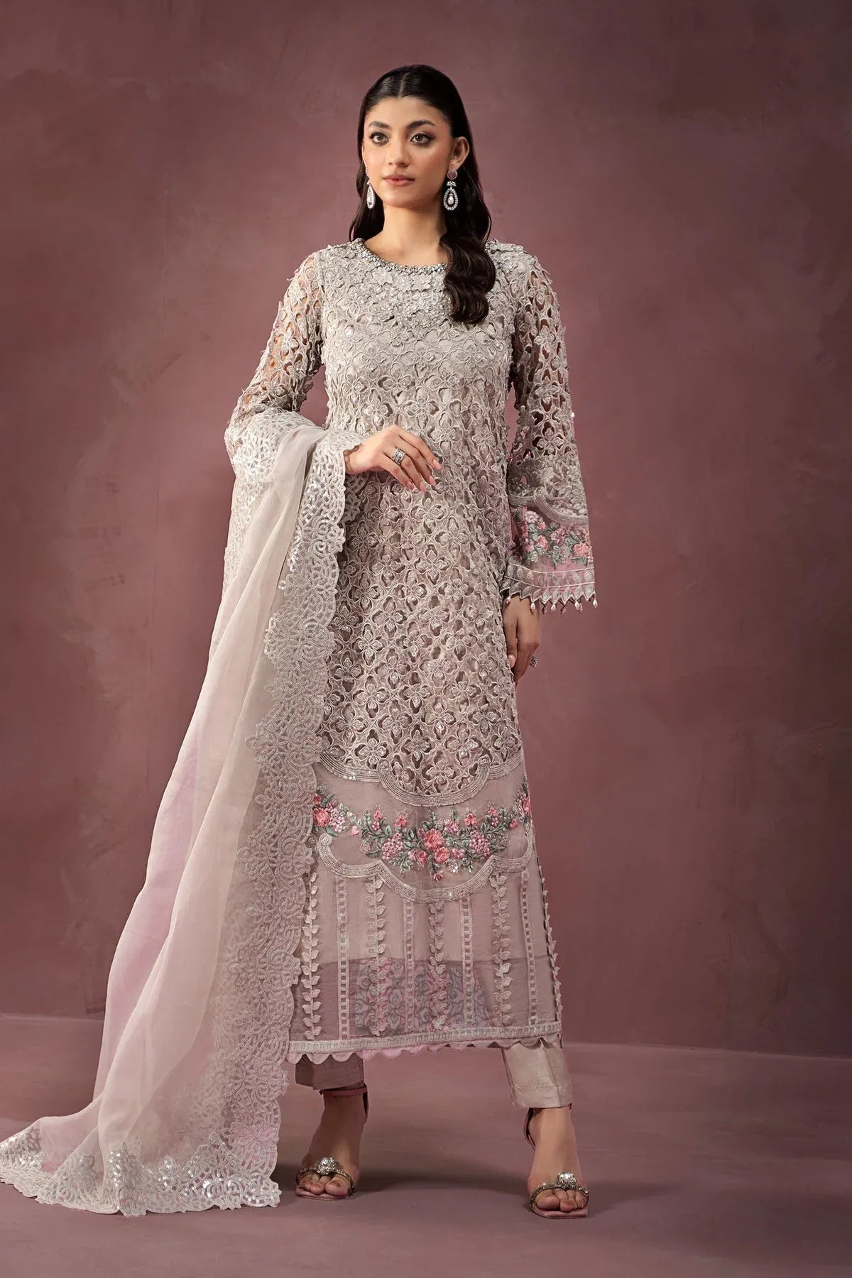 Maria B | Formal Wears | Organza Suit | SF-W24-69 - Rang-e-Khaas