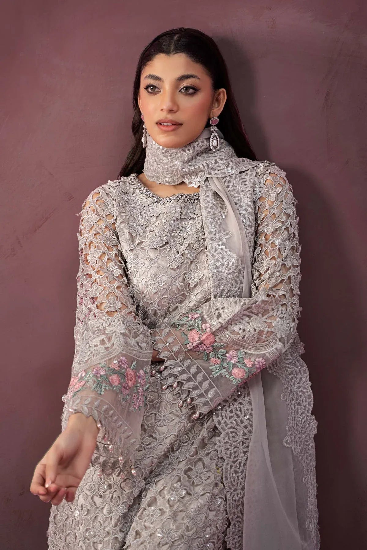 Maria B | Formal Wears | Organza Suit | SF-W24-69 - Rang-e-Khaas