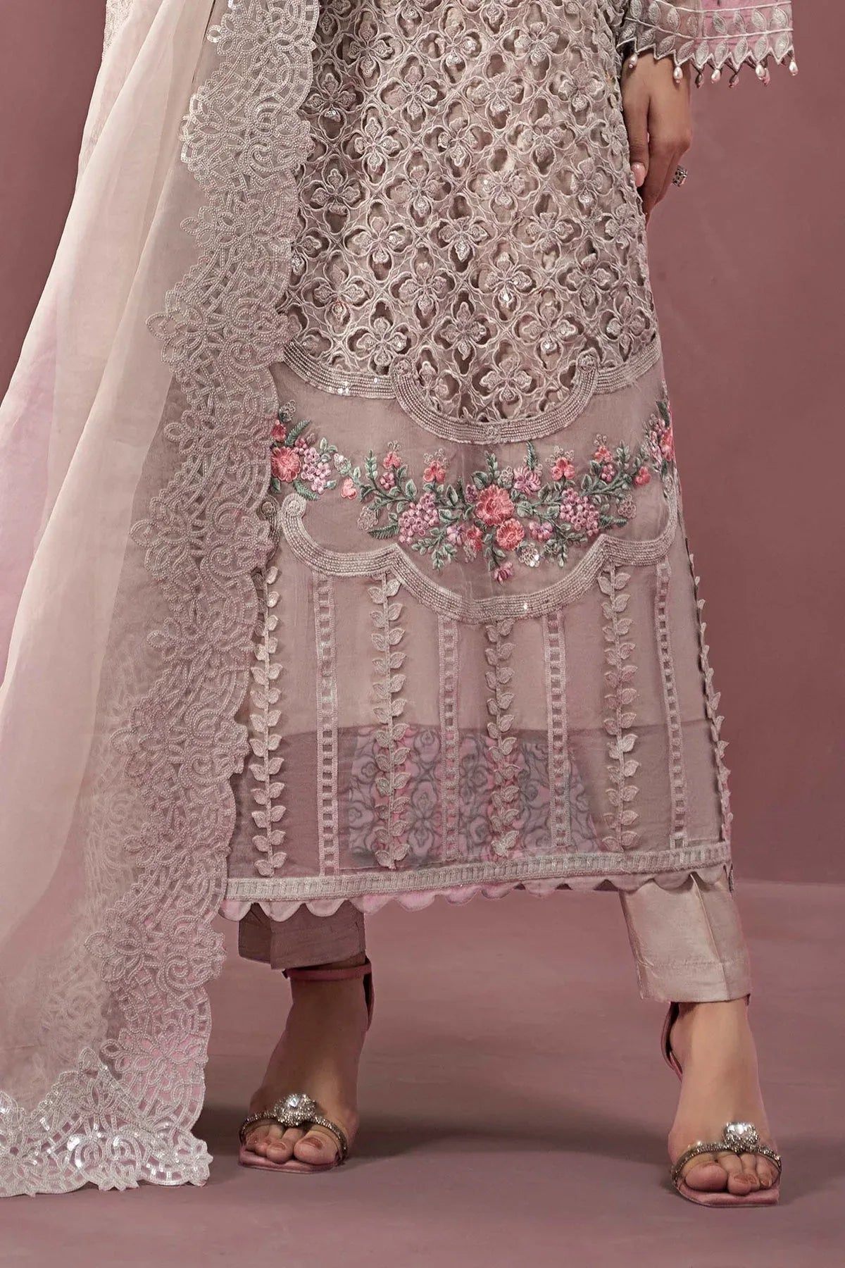 Maria B | Formal Wears | Organza Suit | SF-W24-69 - Rang-e-Khaas