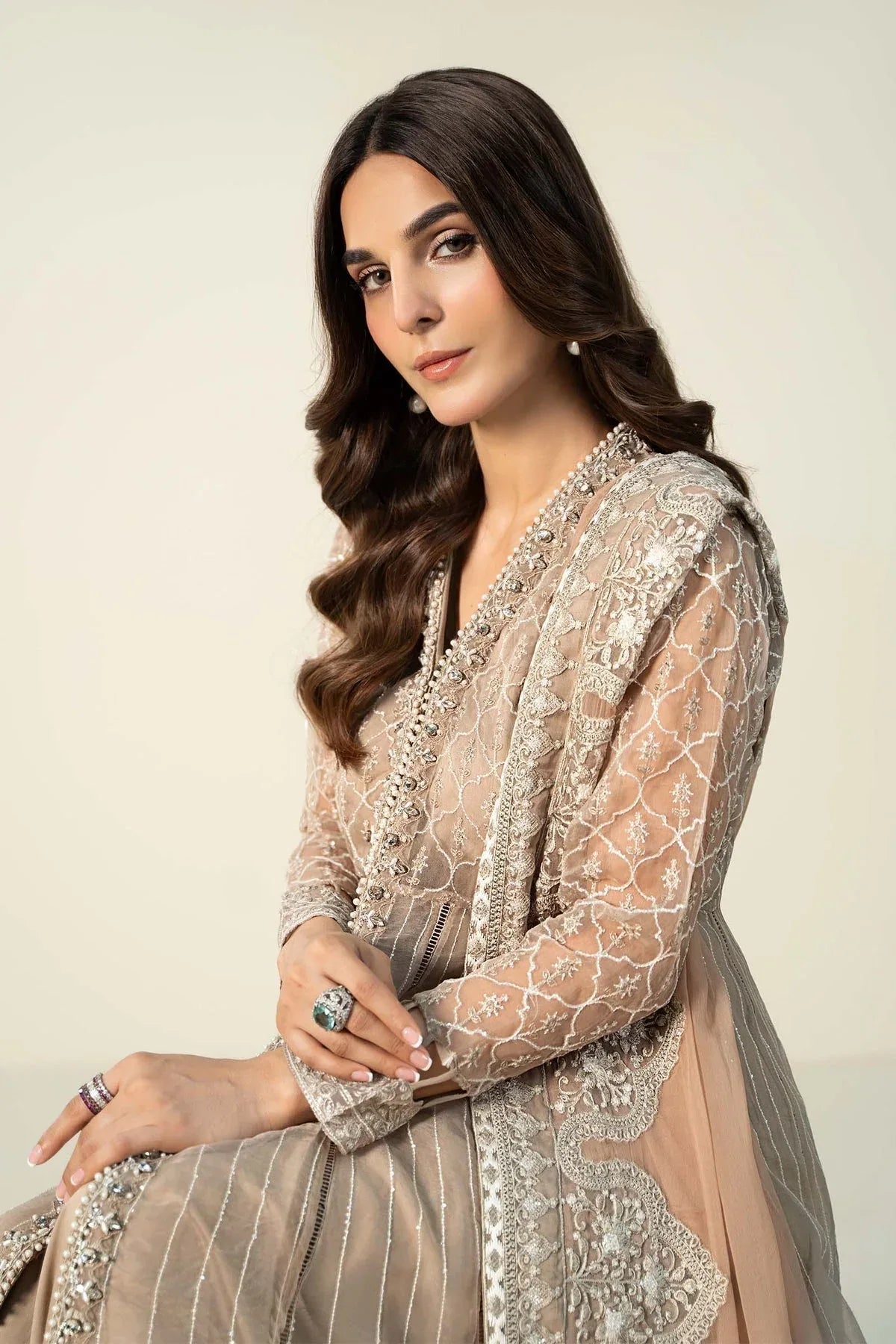 Maria B | Formal Wears | Organza Suit | SF-W24-70 - Rang-e-Khaas