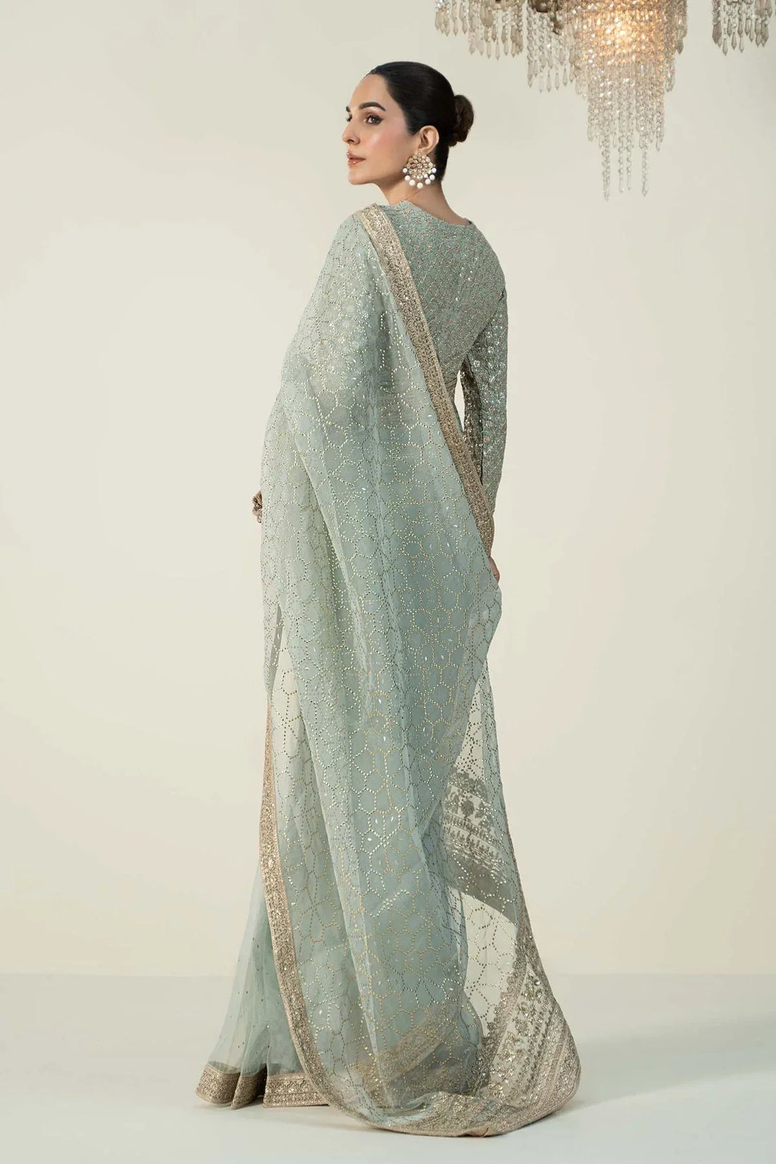 Maria B | Formal Wears | Raw Silk Saree | SF-W24-15 - Rang-e-Khaas