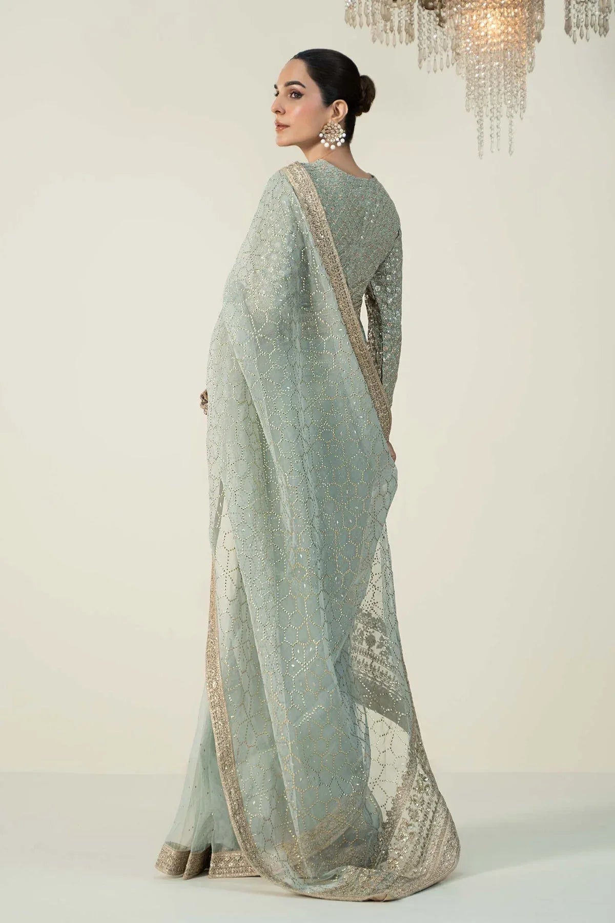 Maria B | Formal Wears | Raw Silk Saree | SF-W24-15 - Rang-e-Khaas