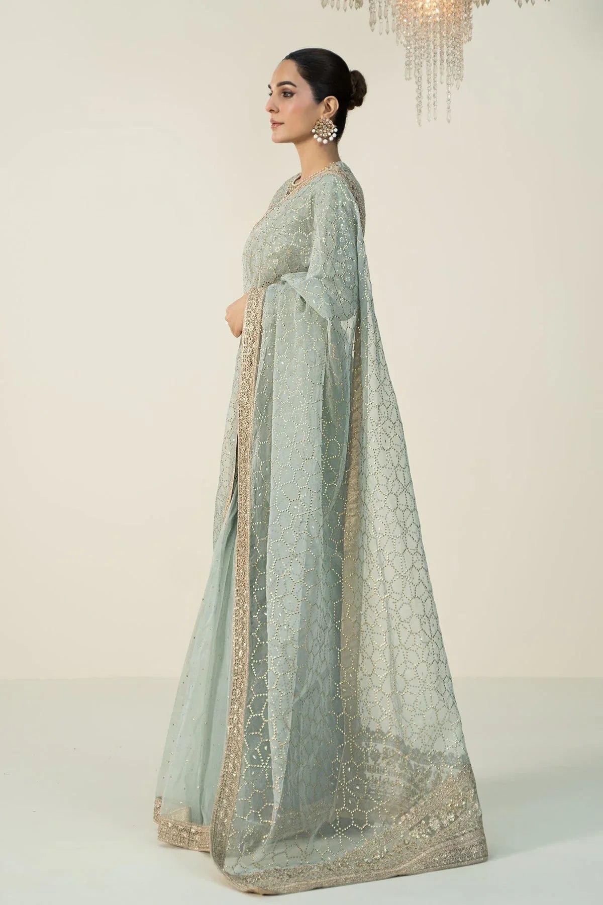 Maria B | Formal Wears | Raw Silk Saree | SF-W24-15 - Rang-e-Khaas