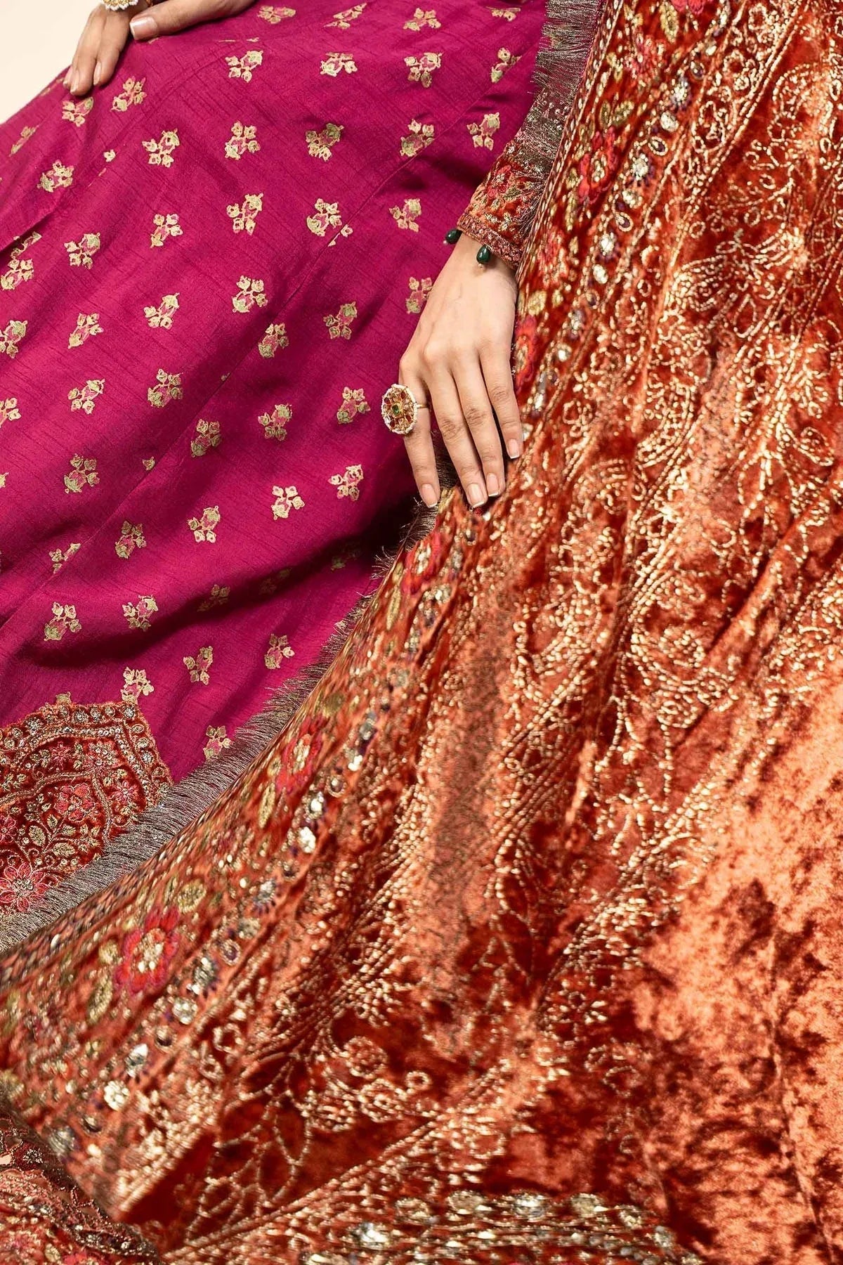 Maria B | Formal Wears | Raw Silk Suit | SF-W24-26-C - Rang-e-Khaas