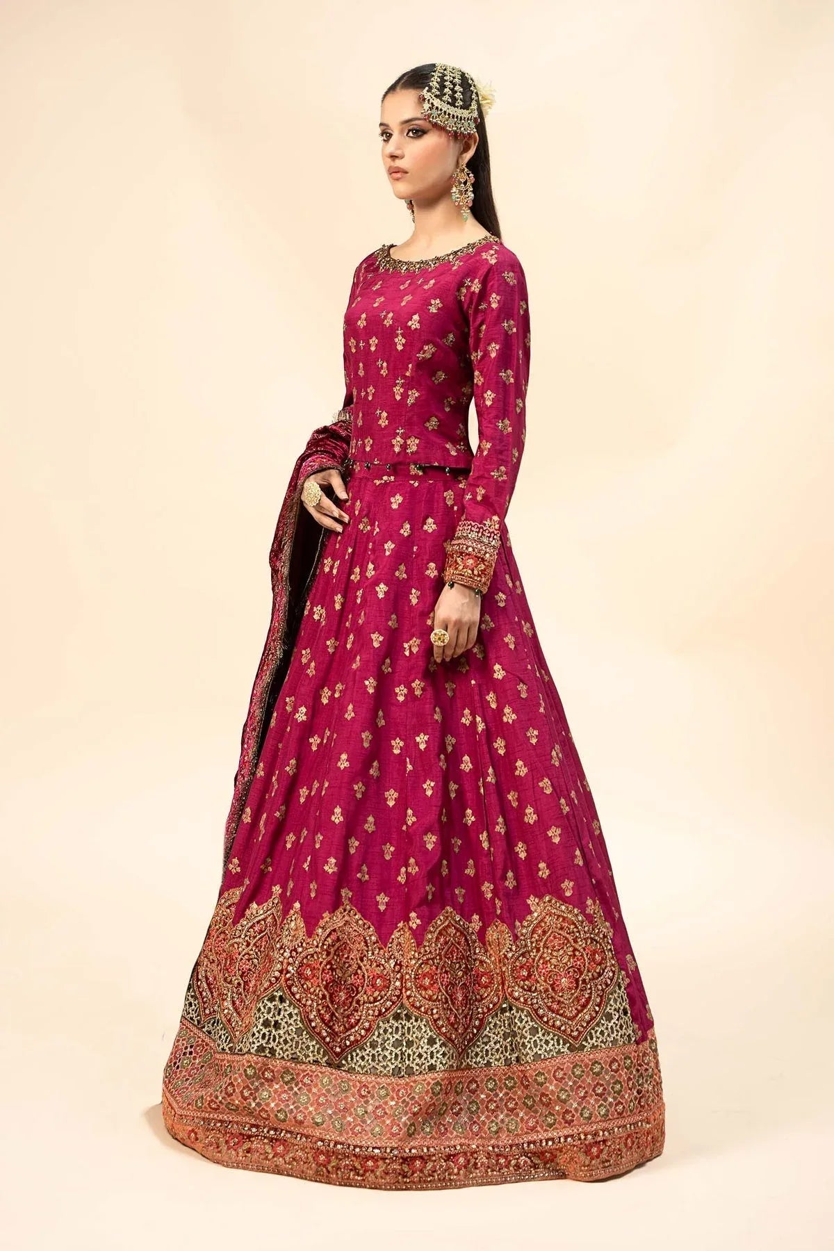 Maria B | Formal Wears | Raw Silk Suit | SF-W24-26-C - Rang-e-Khaas