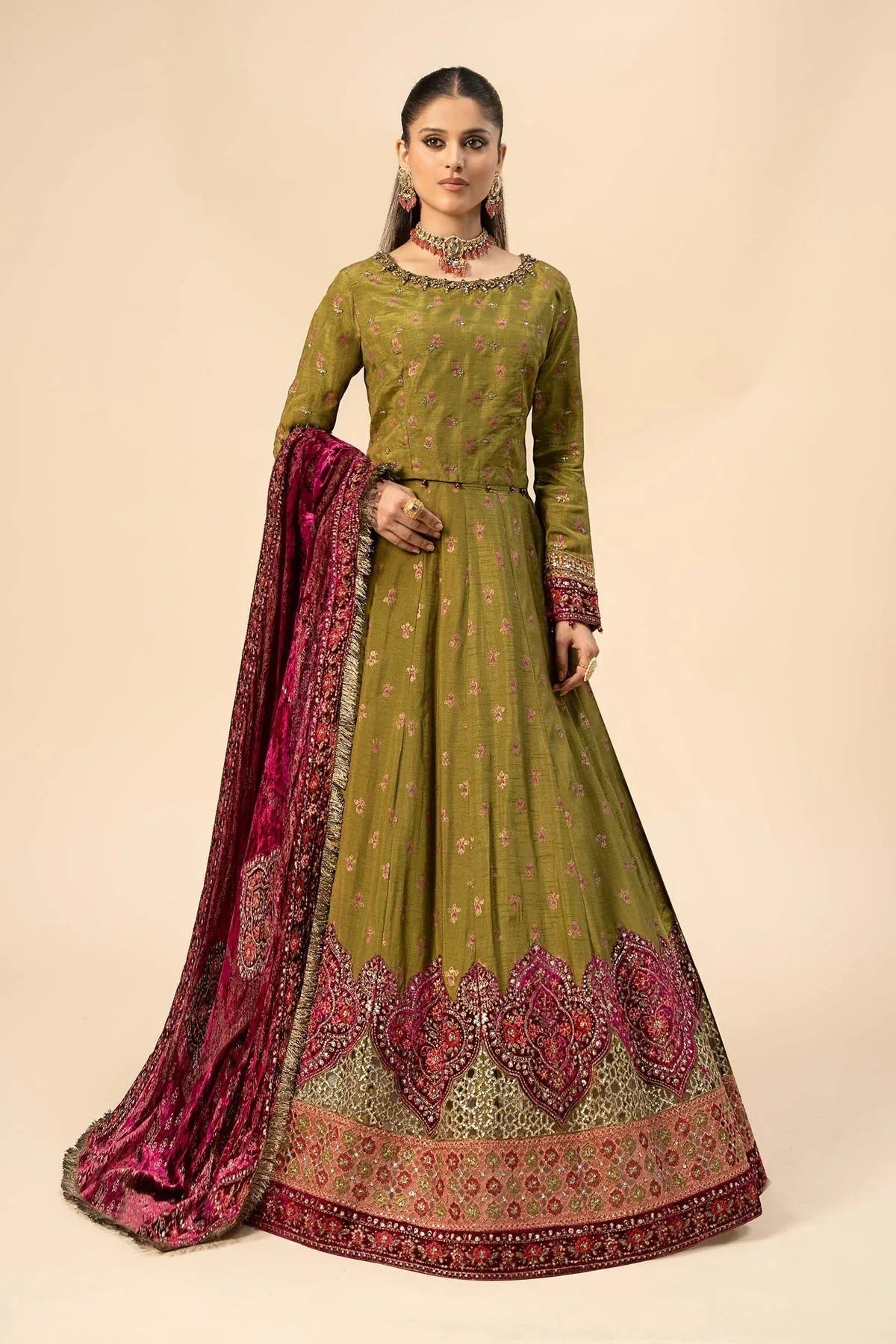Maria B | Formal Wears | Raw Silk Suit | SF-W24-26 - Rang-e-Khaas