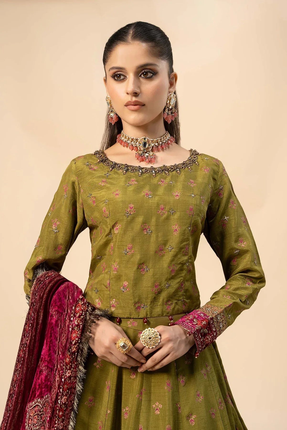Maria B | Formal Wears | Raw Silk Suit | SF-W24-26 - Rang-e-Khaas