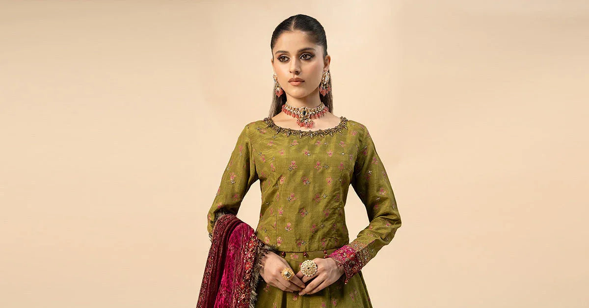 Maria B | Formal Wears | Raw Silk Suit | SF-W24-26 - Rang-e-Khaas