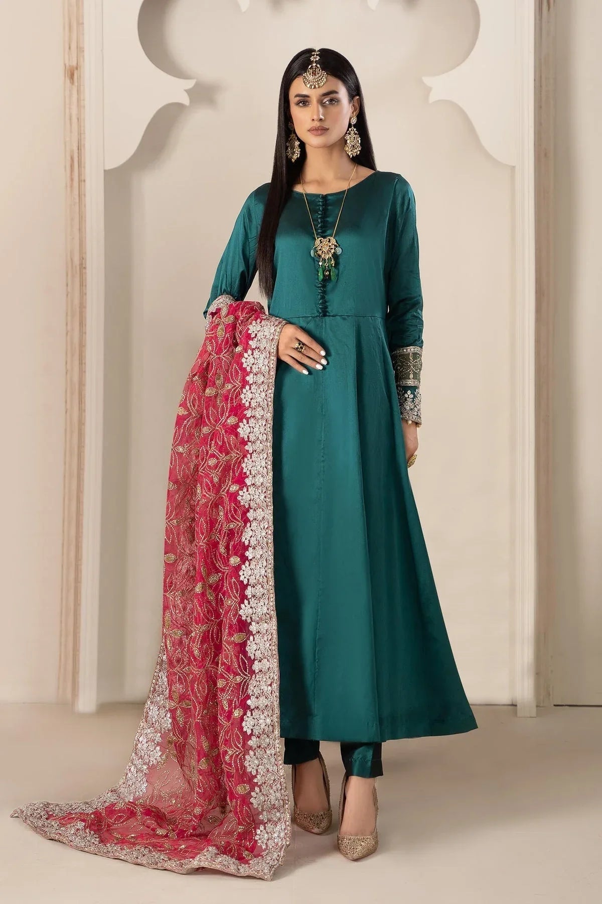 Maria B | Formal Wears | Suit Green SF-W23-62 - Rang-e-Khaas