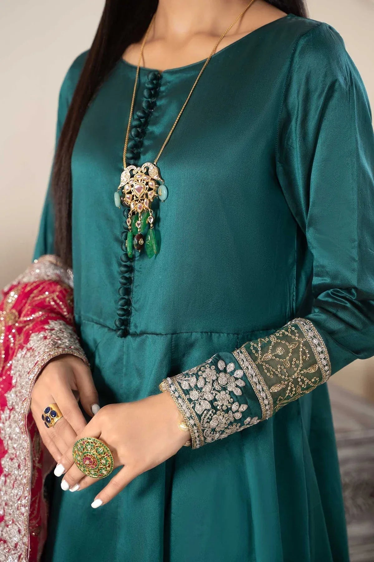 Maria B | Formal Wears | Suit Green SF-W23-62 - Rang-e-Khaas