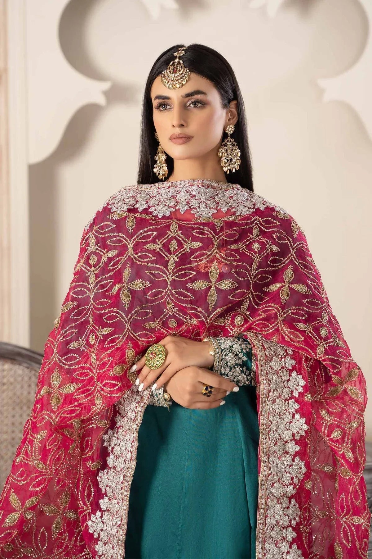 Maria B | Formal Wears | Suit Green SF-W23-62 - Rang-e-Khaas