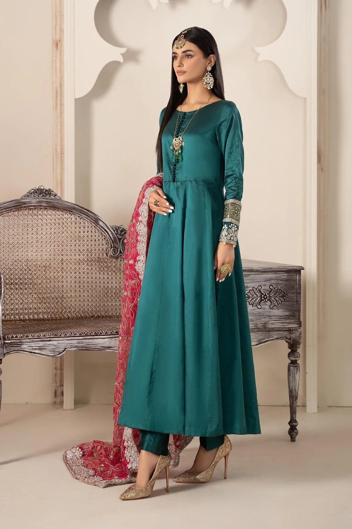 Maria B | Formal Wears | Suit Green SF-W23-62 - Rang-e-Khaas