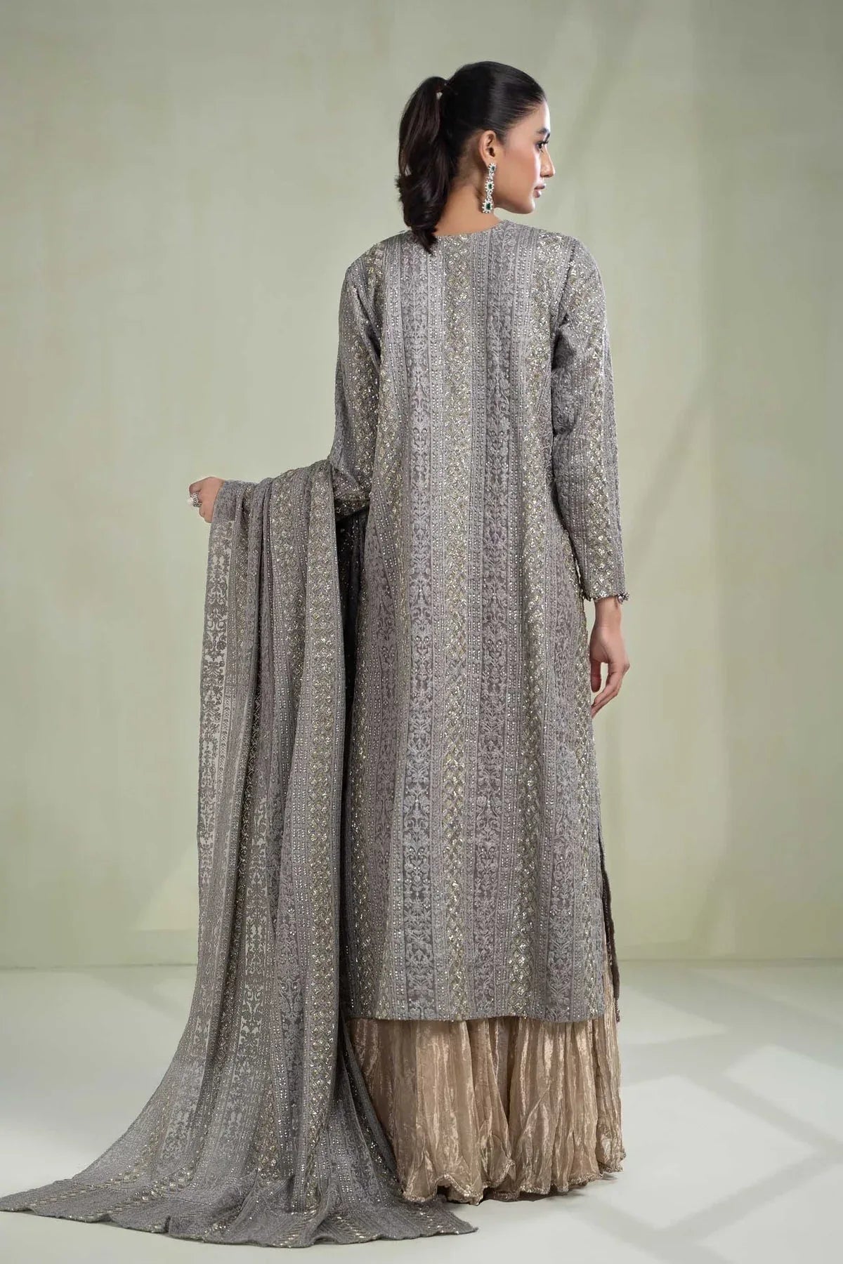 Maria B | Formal Wears | Suit Grey SF-W23-63 - Rang-e-Khaas