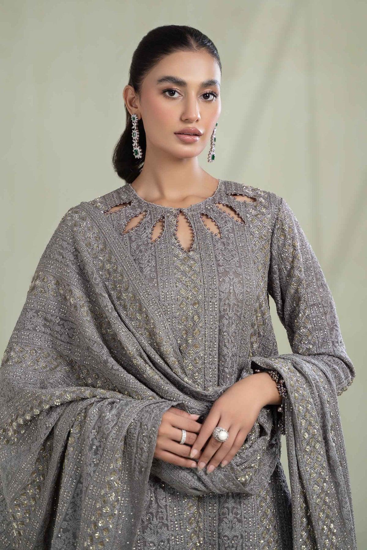 Maria B | Formal Wears | Suit Grey SF-W23-63 - Rang-e-Khaas