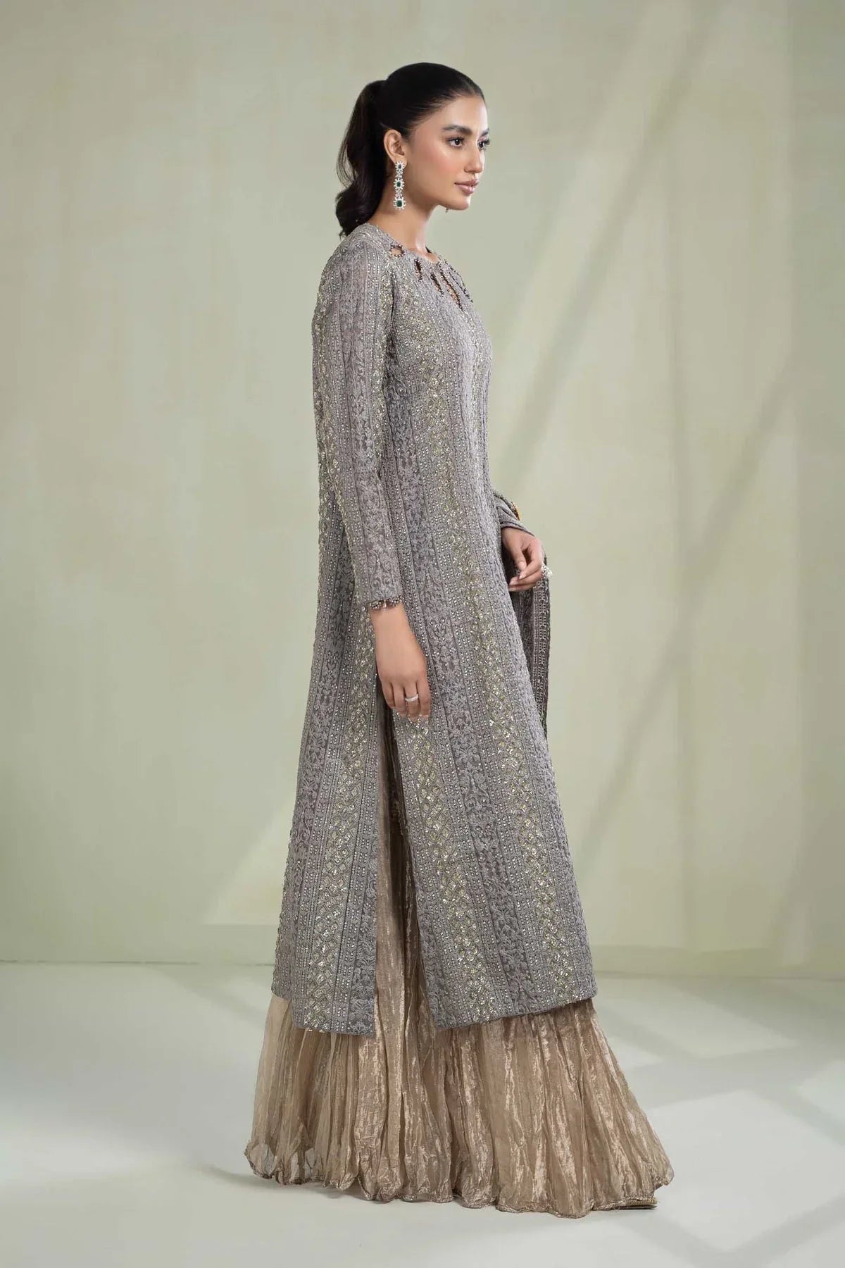 Maria B | Formal Wears | Suit Grey SF-W23-63 - Rang-e-Khaas