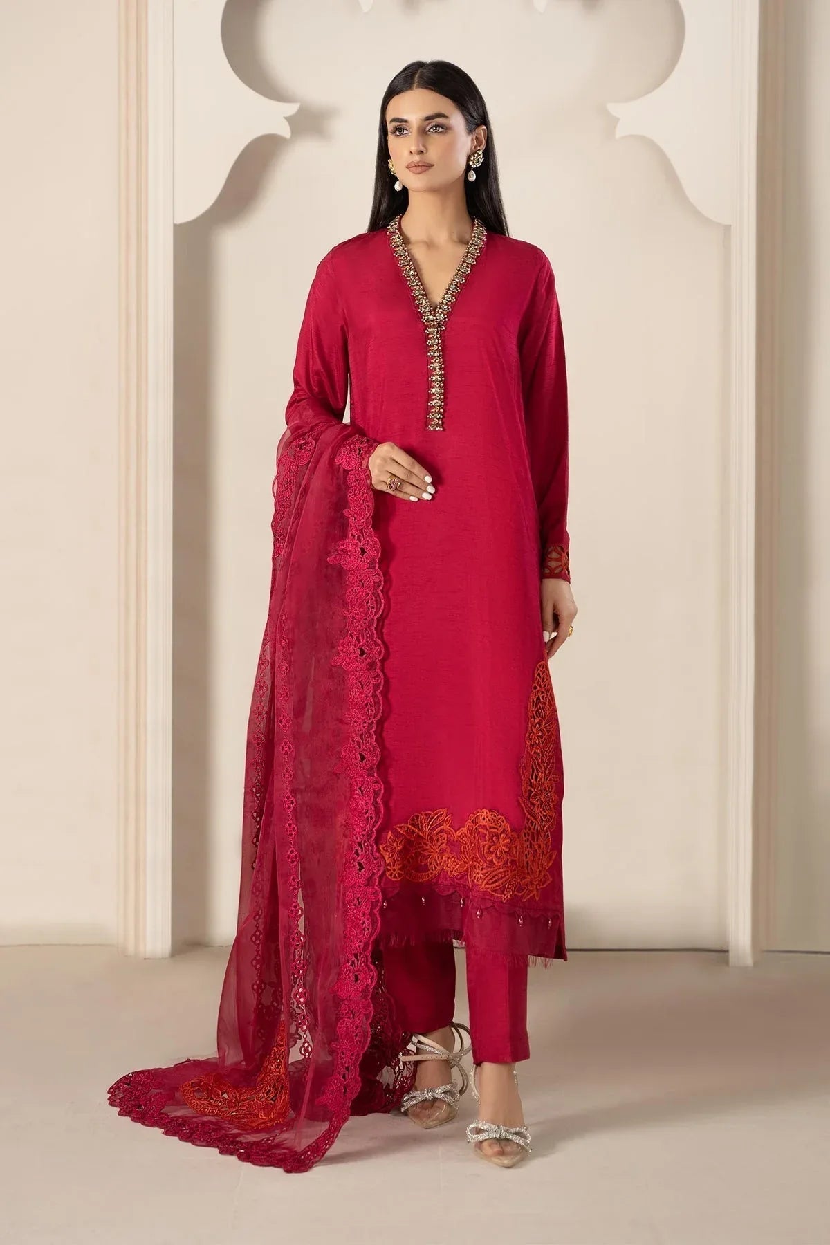Maria B | Formal Wears | Suit Pink SF-PFW23-02 - Rang-e-Khaas