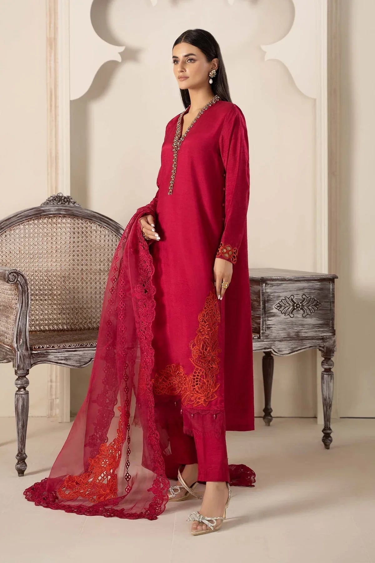 Maria B | Formal Wears | Suit Pink SF-PFW23-02 - Rang-e-Khaas