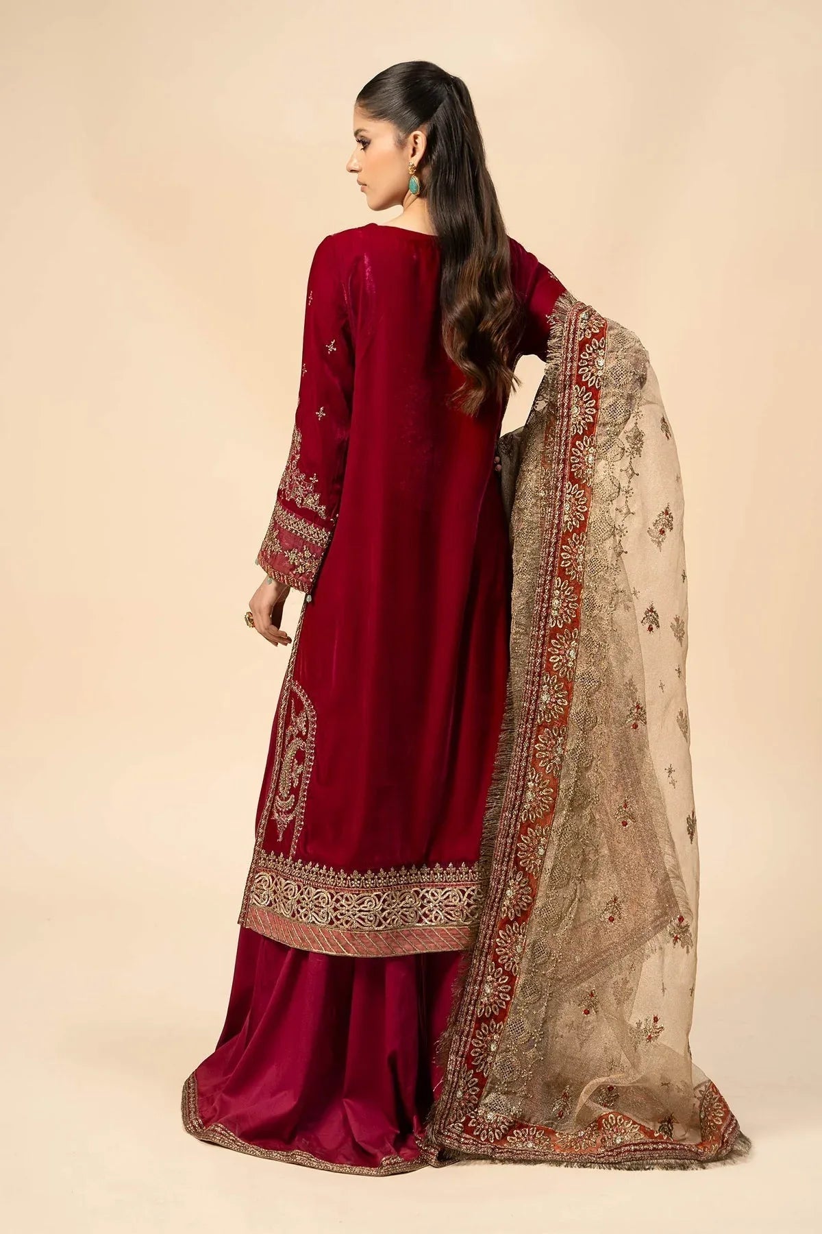 Maria B | Formal Wears | Velvet Suit | SF-W24-29 - Rang-e-Khaas