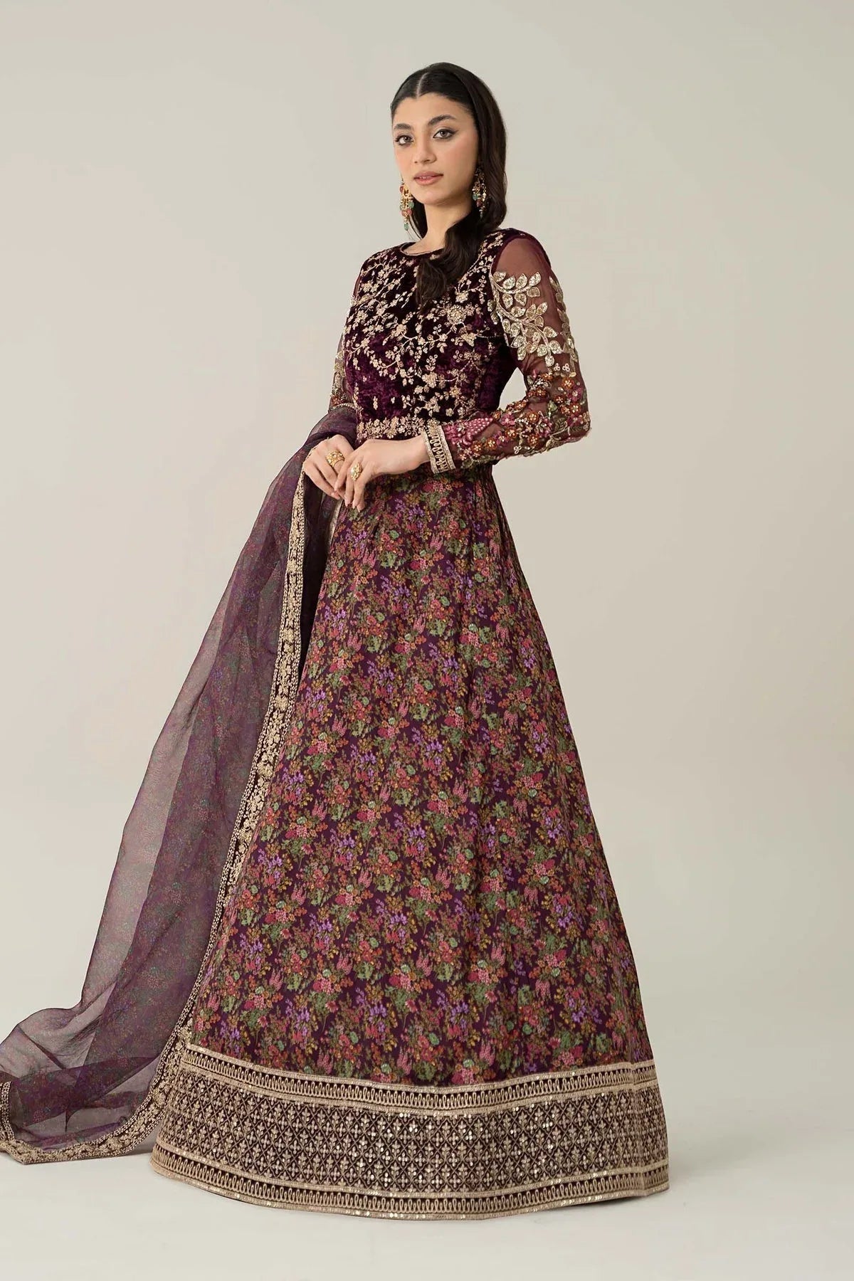 Maria B | Formal Wears | Velvet Suit | SF-W24-50 - Rang-e-Khaas