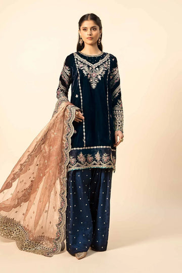 Maria B | Formal Wears | Velvet Suit | SF-W24-80 - Rang-e-Khaas