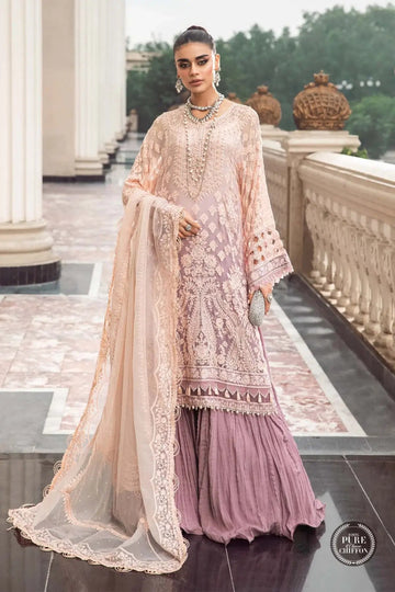 Maria B | Luxury Chiffon Collection | Lilac - Rang-e-Khaas
