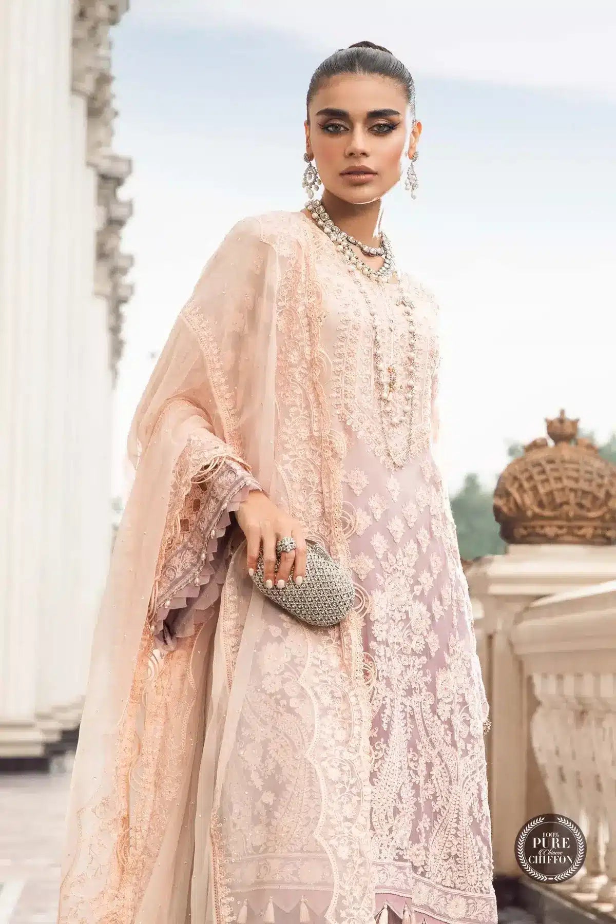 Maria B | Luxury Chiffon Collection | Lilac - Rang-e-Khaas