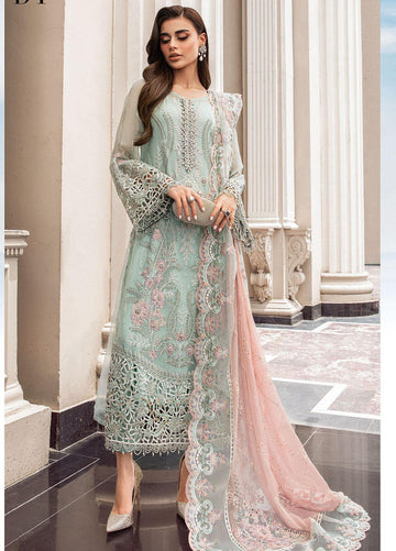 Maria B | Luxury Chiffon Collection | Mint Green - Rang-e-Khaas