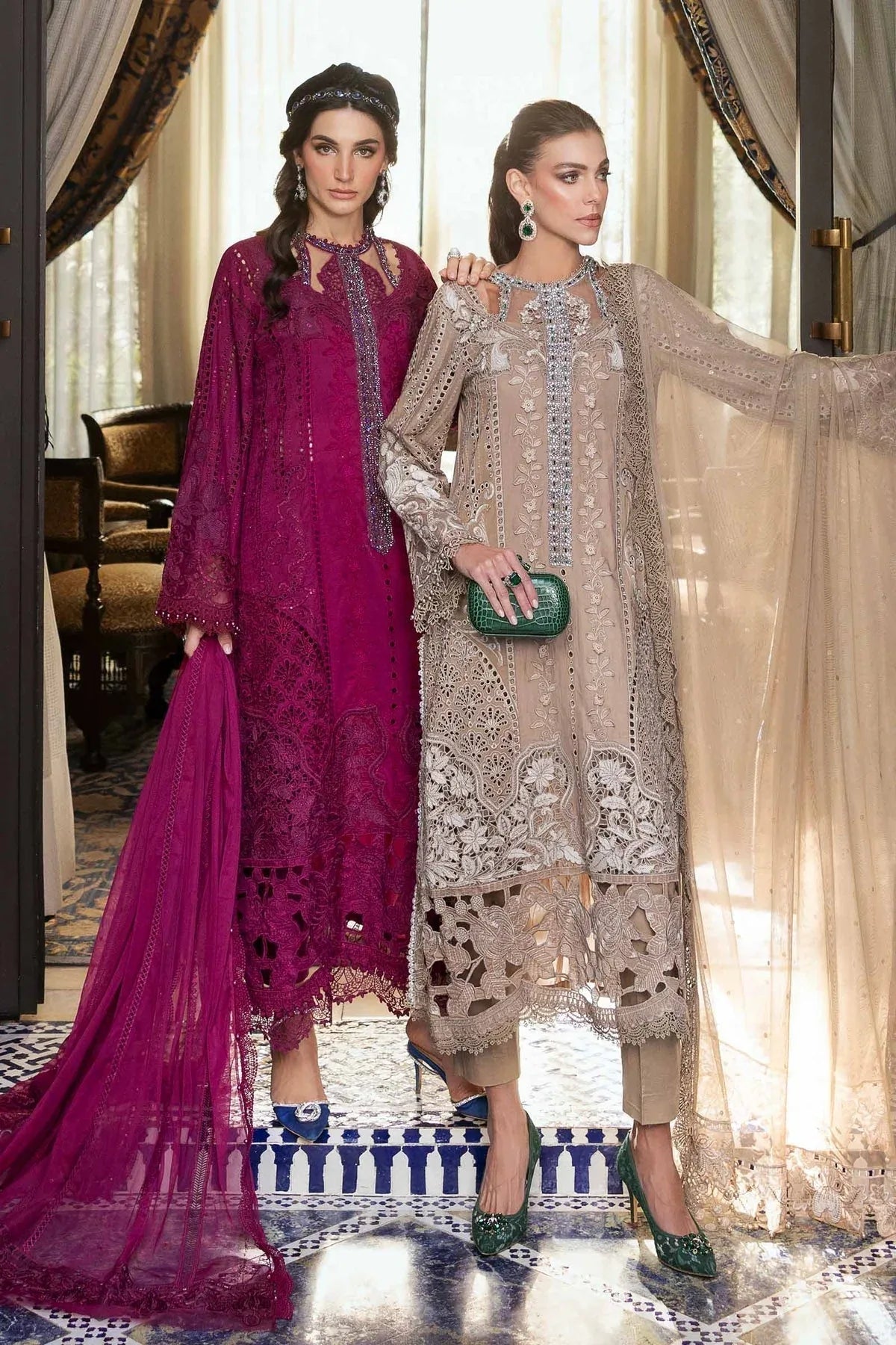 Maria B | Luxury Lawn 25 | D-2502-A - Rang-e-Khaas