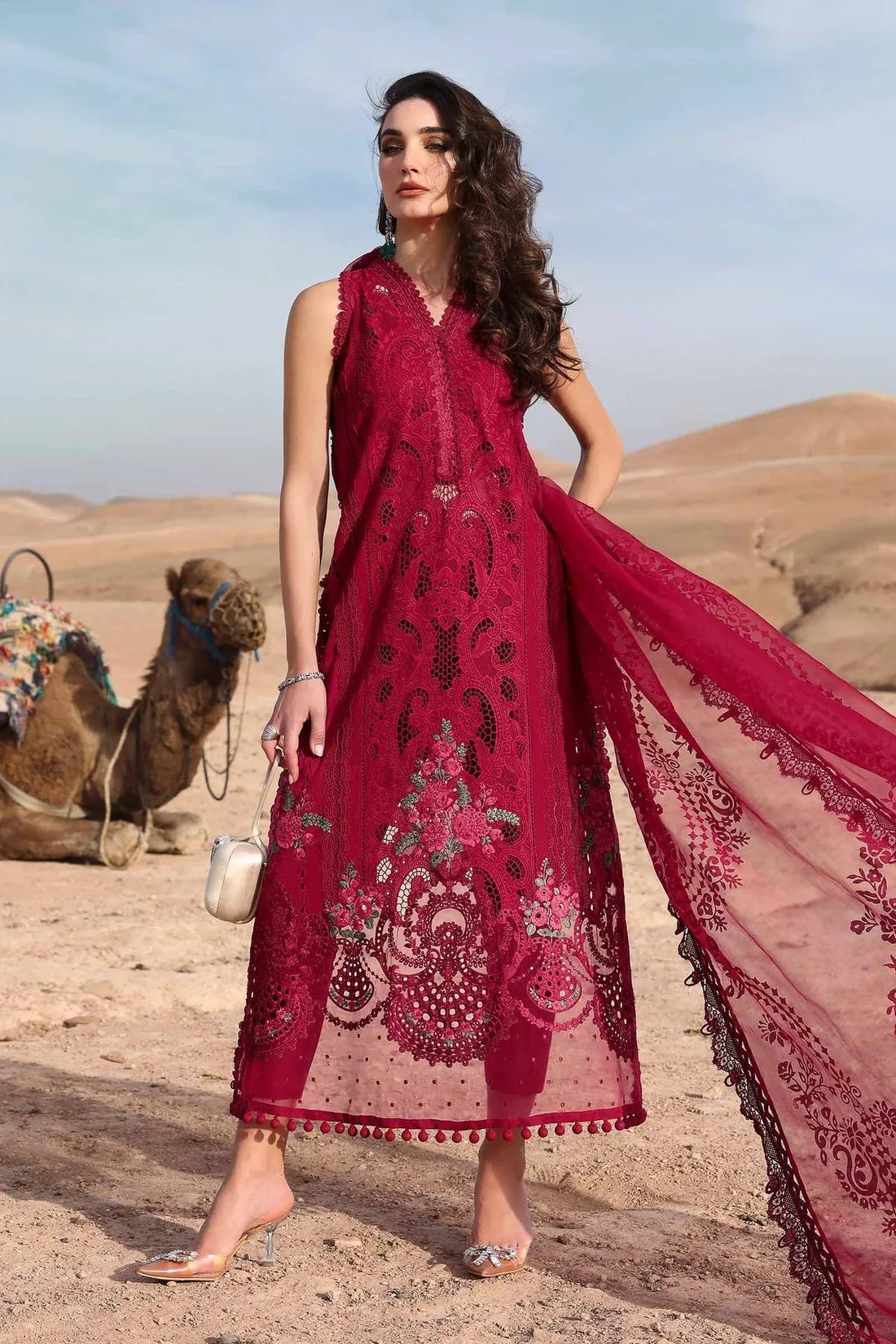 Maria B | Luxury Lawn 25 | D-2504-A - Rang-e-Khaas
