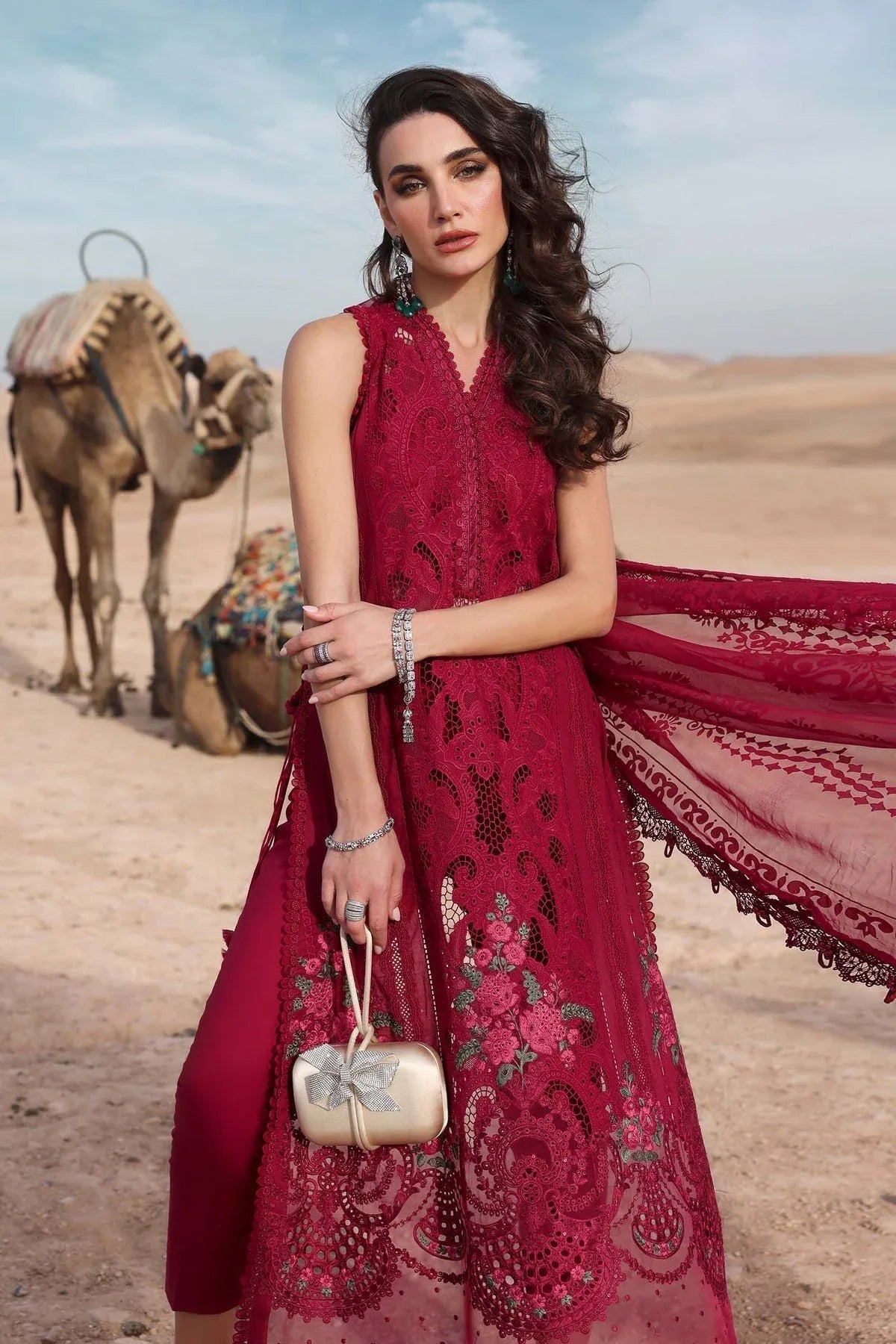 Maria B | Luxury Lawn 25 | D-2504-A - Rang-e-Khaas