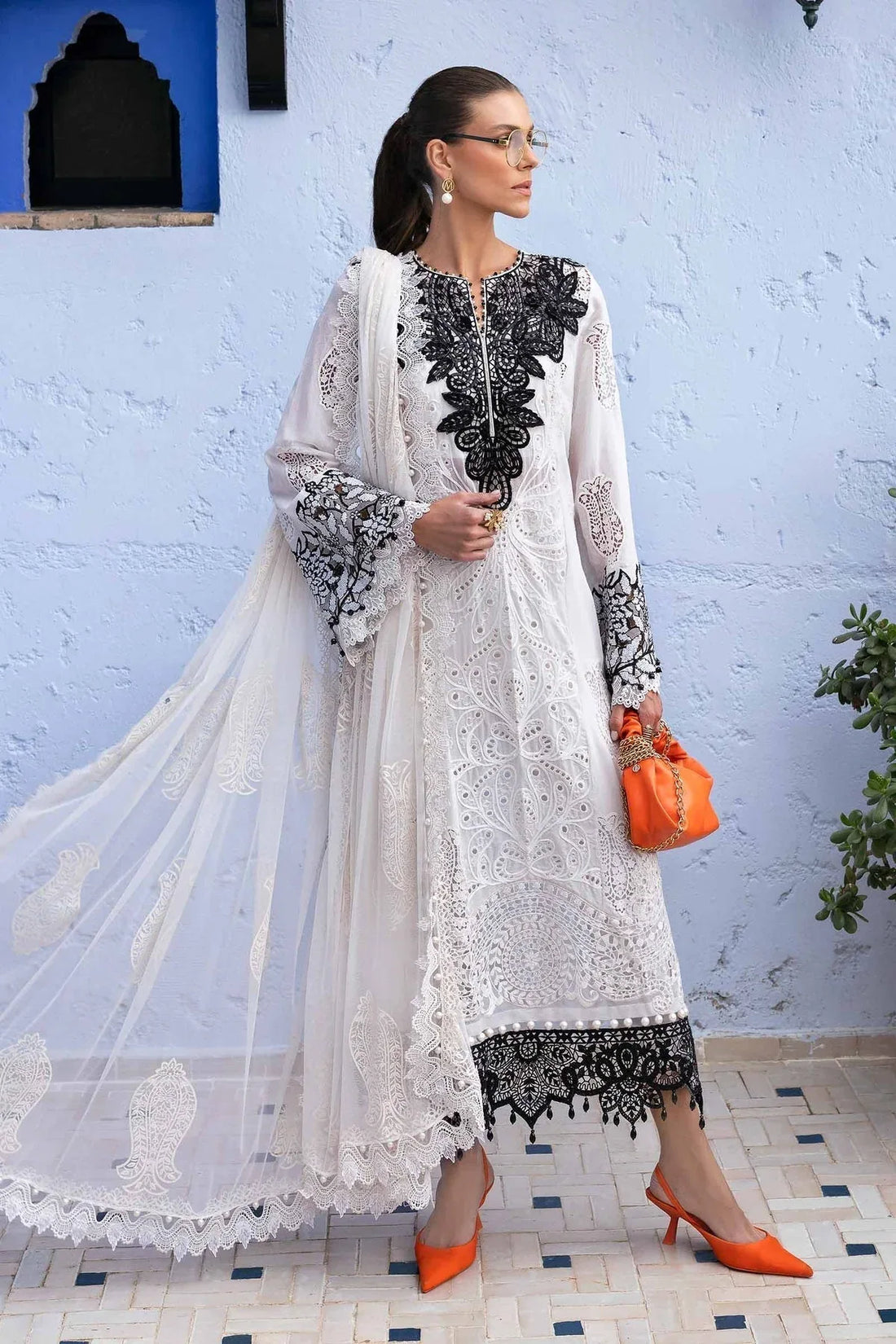 Maria B | Luxury Lawn 25 | D-2505-A - Rang-e-Khaas