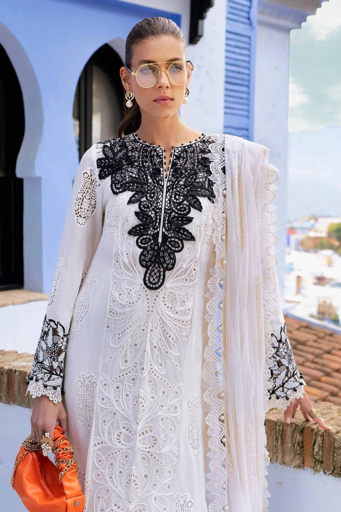 Maria B | Luxury Lawn 25 | D-2505-A - Rang-e-Khaas