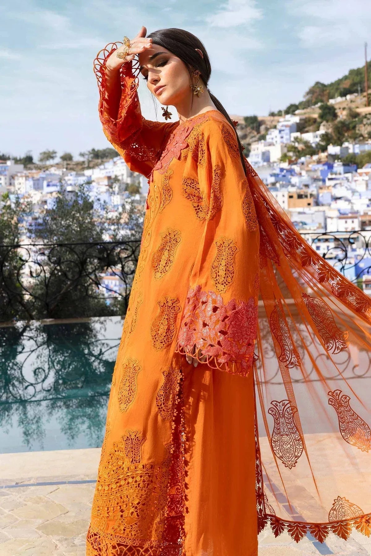 Maria B | Luxury Lawn 25 | D-2505-B - Rang-e-Khaas