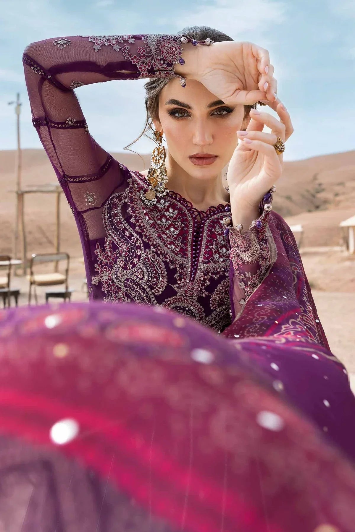 Maria B | Luxury Lawn 25 | D-2507-B - Rang-e-Khaas