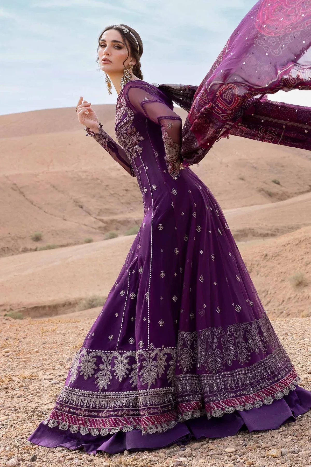 Maria B | Luxury Lawn 25 | D-2507-B - Rang-e-Khaas