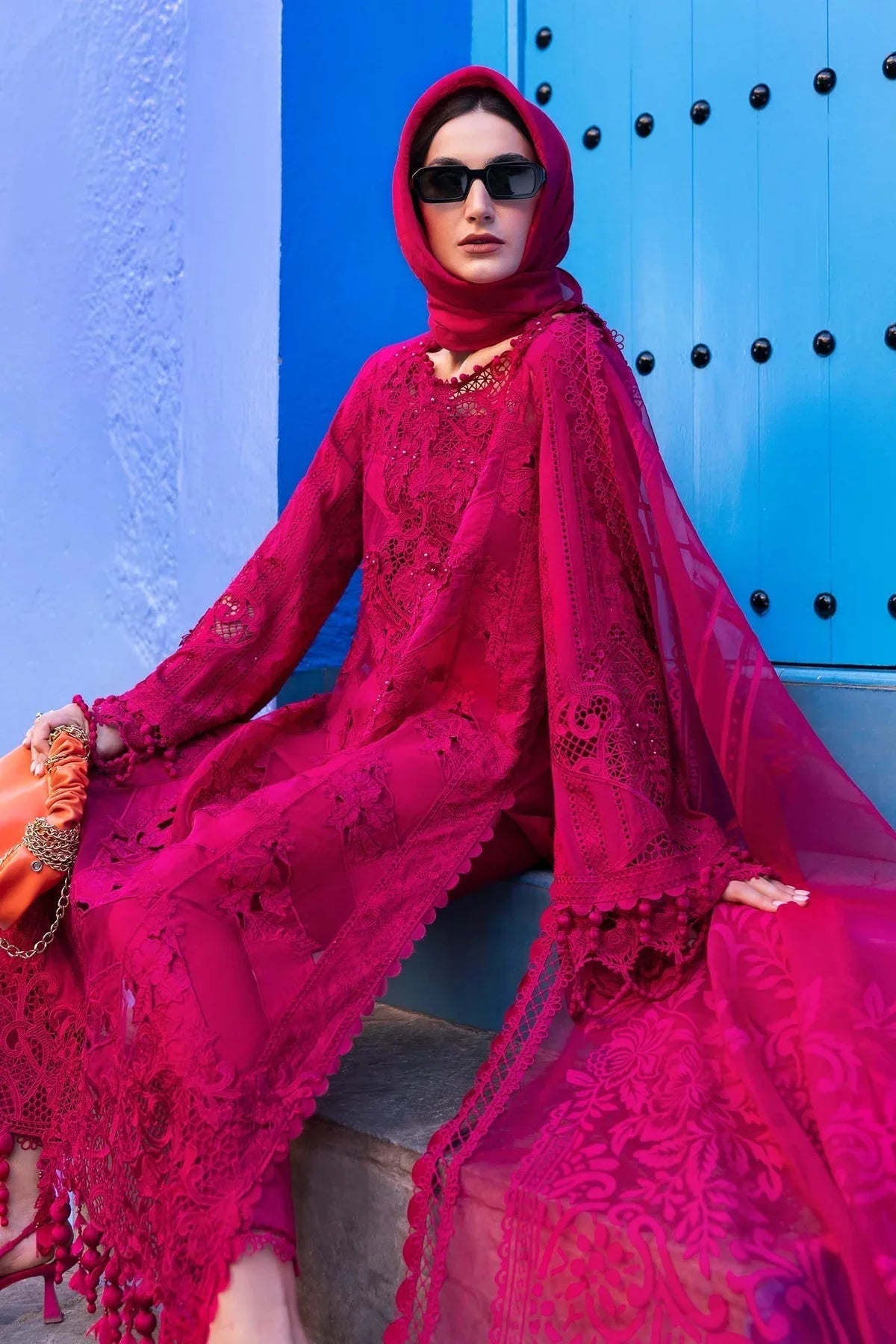 Maria B | Luxury Lawn 25 | D-2508-A - Rang-e-Khaas