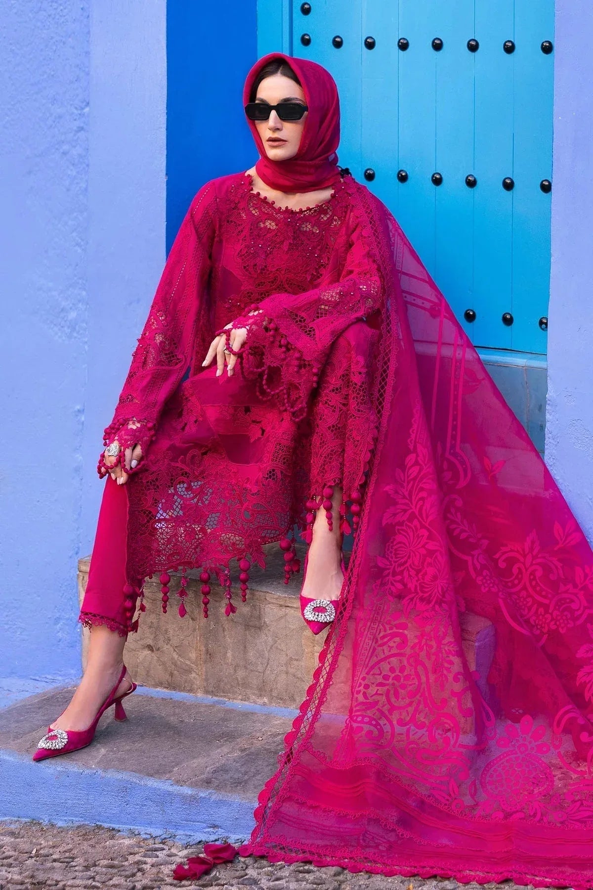 Maria B | Luxury Lawn 25 | D-2508-A - Rang-e-Khaas